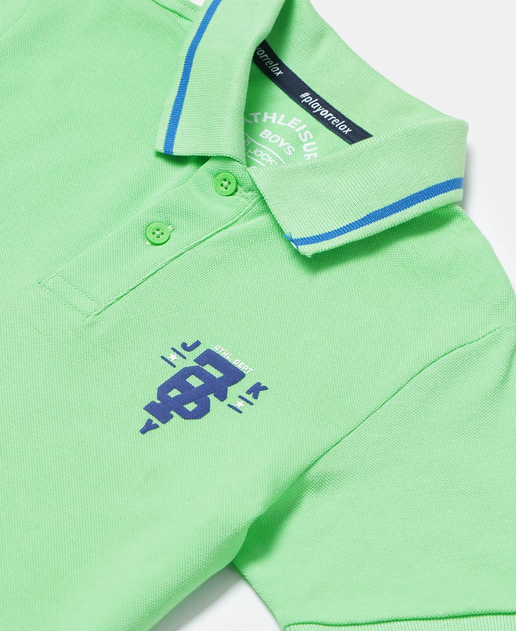 Boy's Super Combed Cotton Rich Graphic Printed Half Sleeve Polo T-Shirt - Spring Bouquet - Image 3