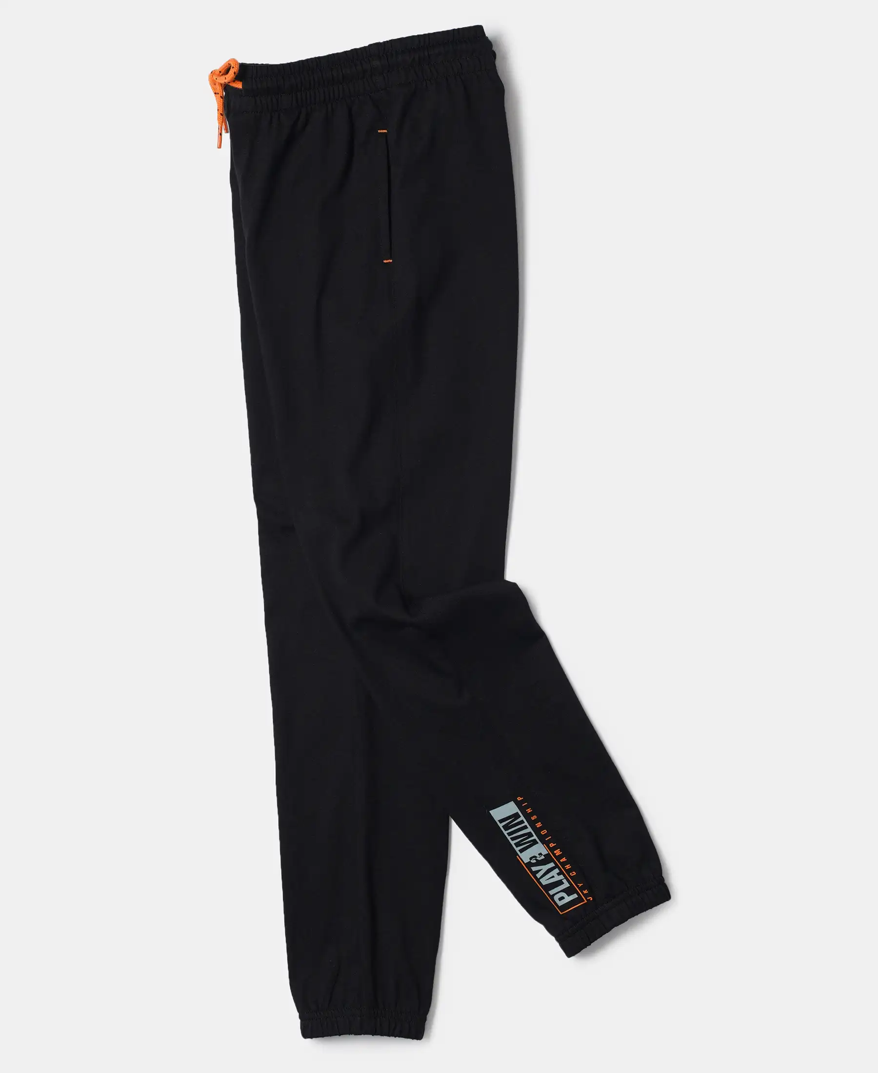 Boy's Super Combed Cotton Rich Graphic Printed Joggers with Elasticated Hem - Black - Image 5