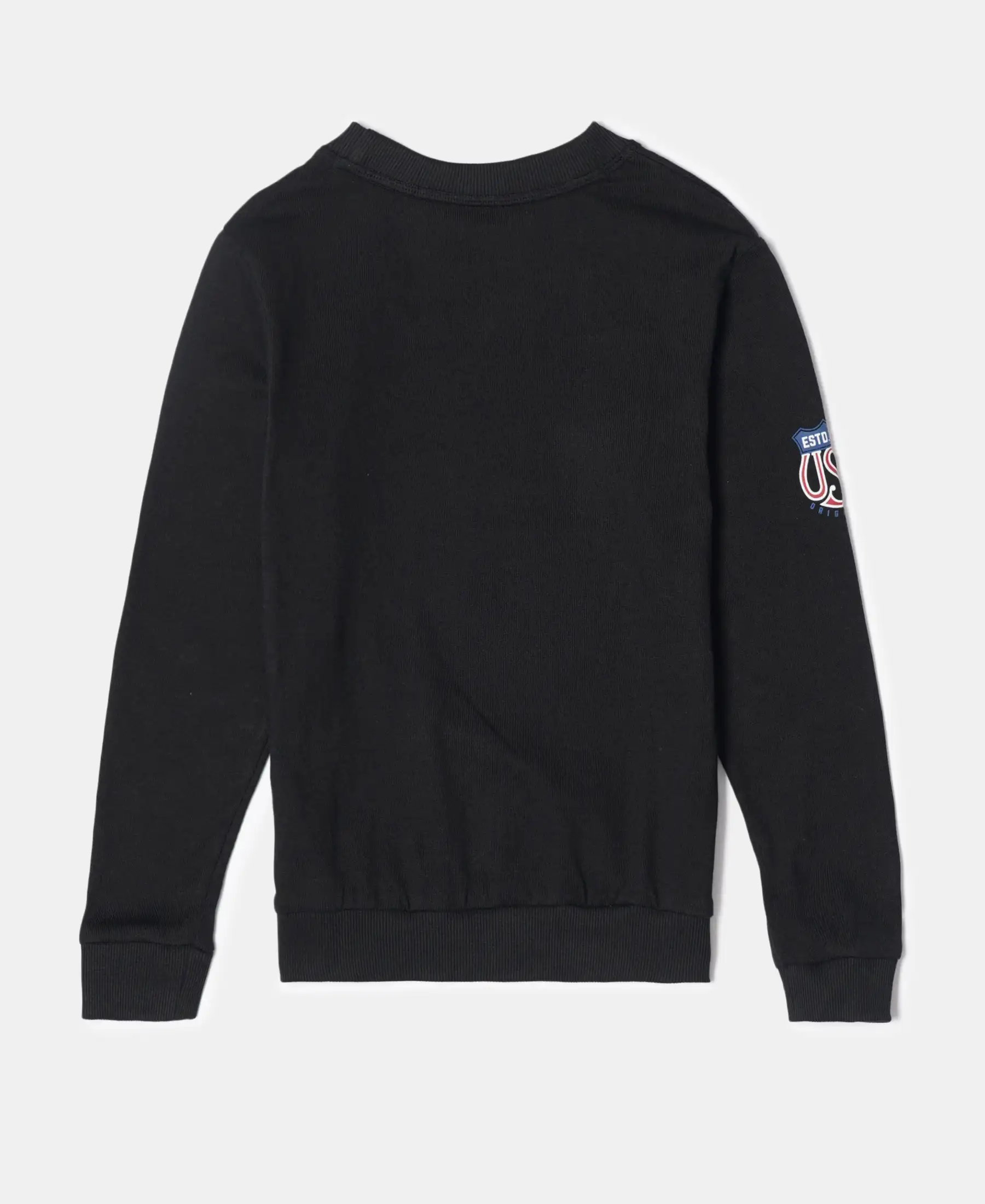 Boy's Super Combed Cotton Rich Graphic Printed Sweatshirt - Black - Image 2
