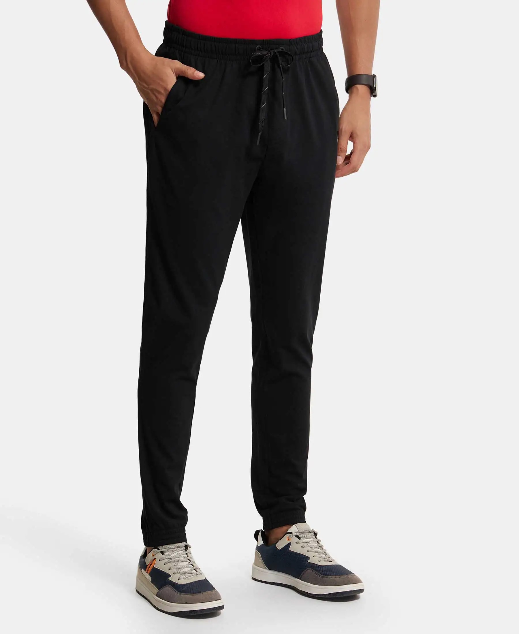 Super Combed Cotton Rich Jogger with StayFresh Treatment - Black - Image 2