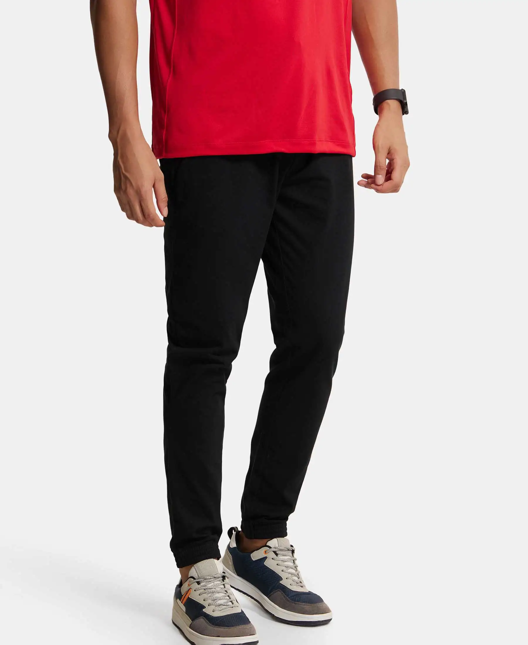 Super Combed Cotton Rich Jogger with StayFresh Treatment - Black - Image 5