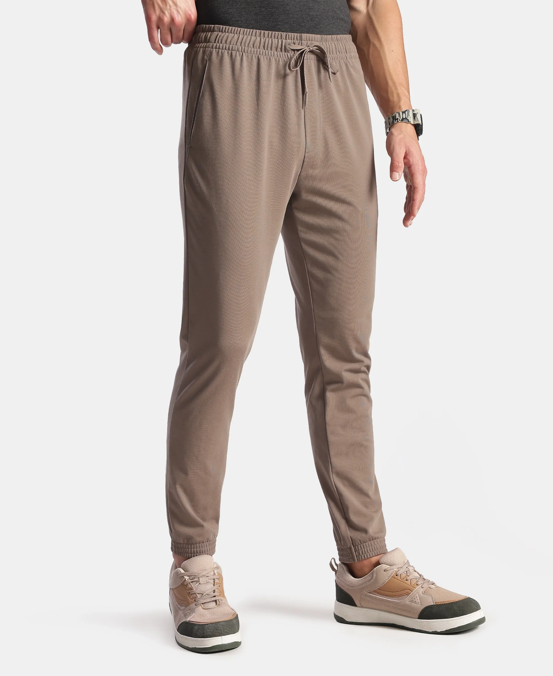 Super Combed Cotton Rich Jogger with StayFresh Treatment - Dark Khaki - Image 2