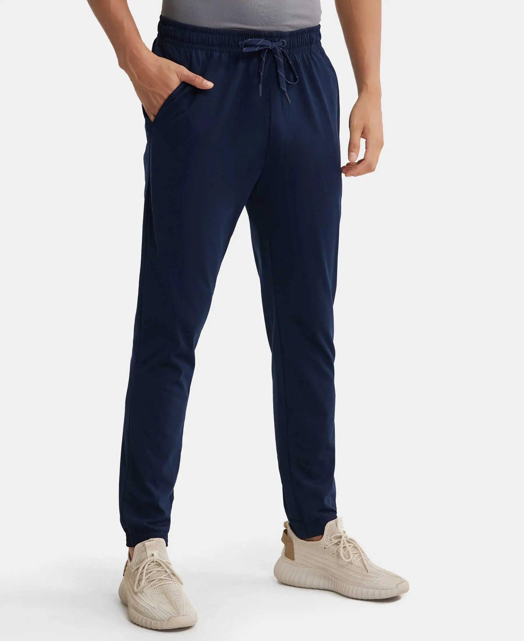 Super Combed Cotton Rich Jogger with StayFresh Treatment - Navy - Image 2