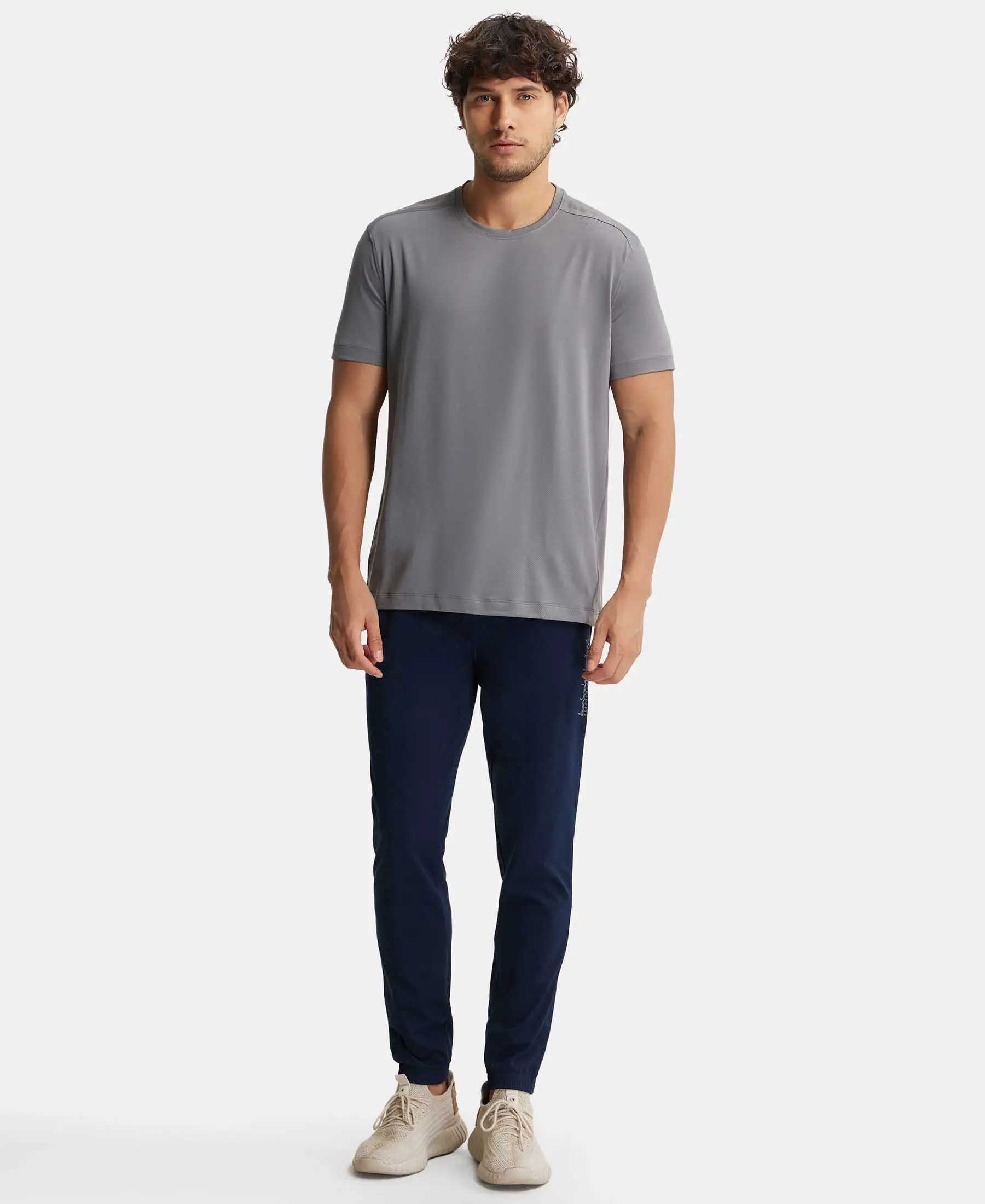 Super Combed Cotton Rich Jogger with StayFresh Treatment - Navy - Image 4