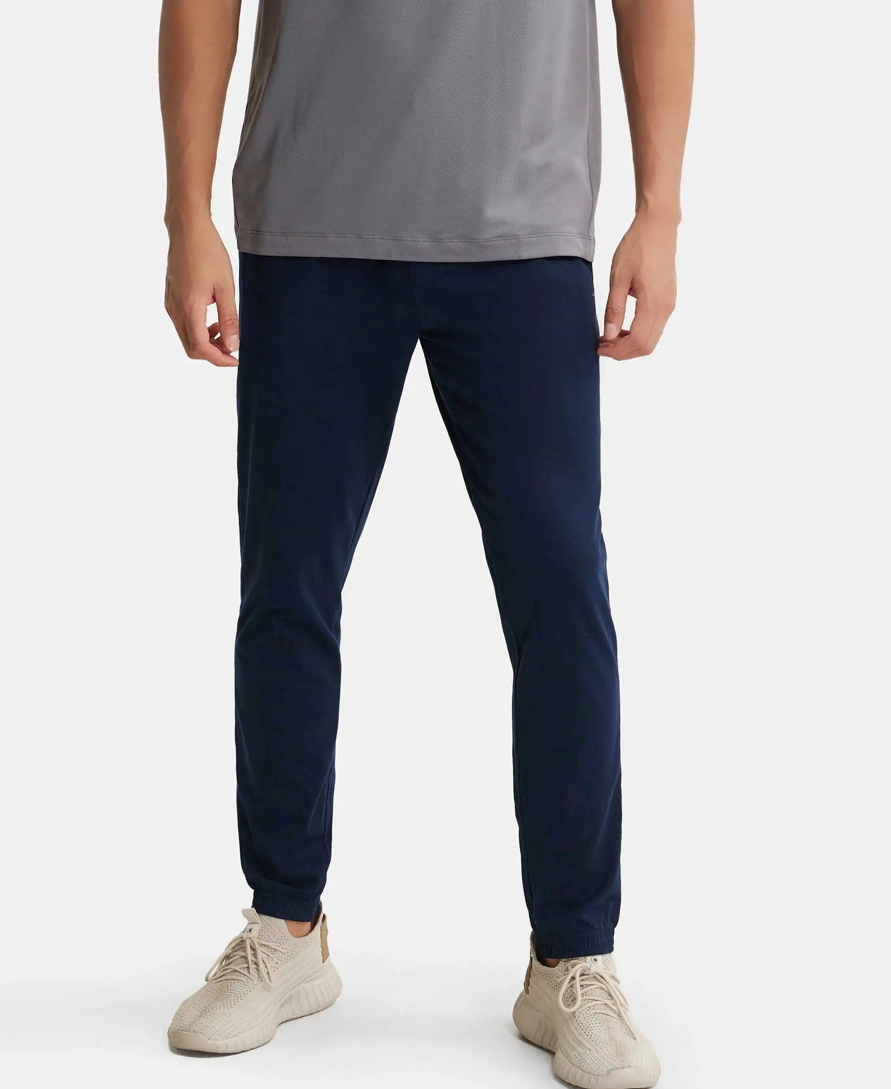 Super Combed Cotton Rich Jogger with StayFresh Treatment - Navy - Image 5