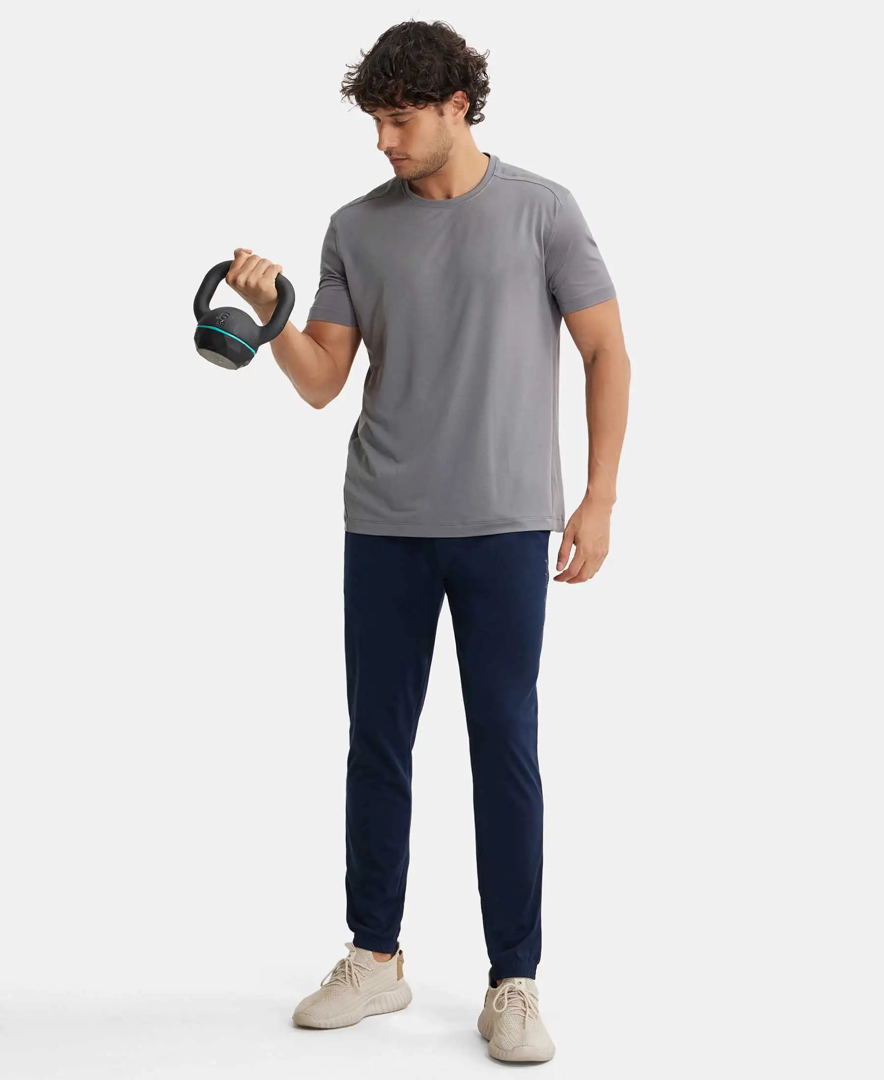 Super Combed Cotton Rich Jogger with StayFresh Treatment - Navy - Image 6