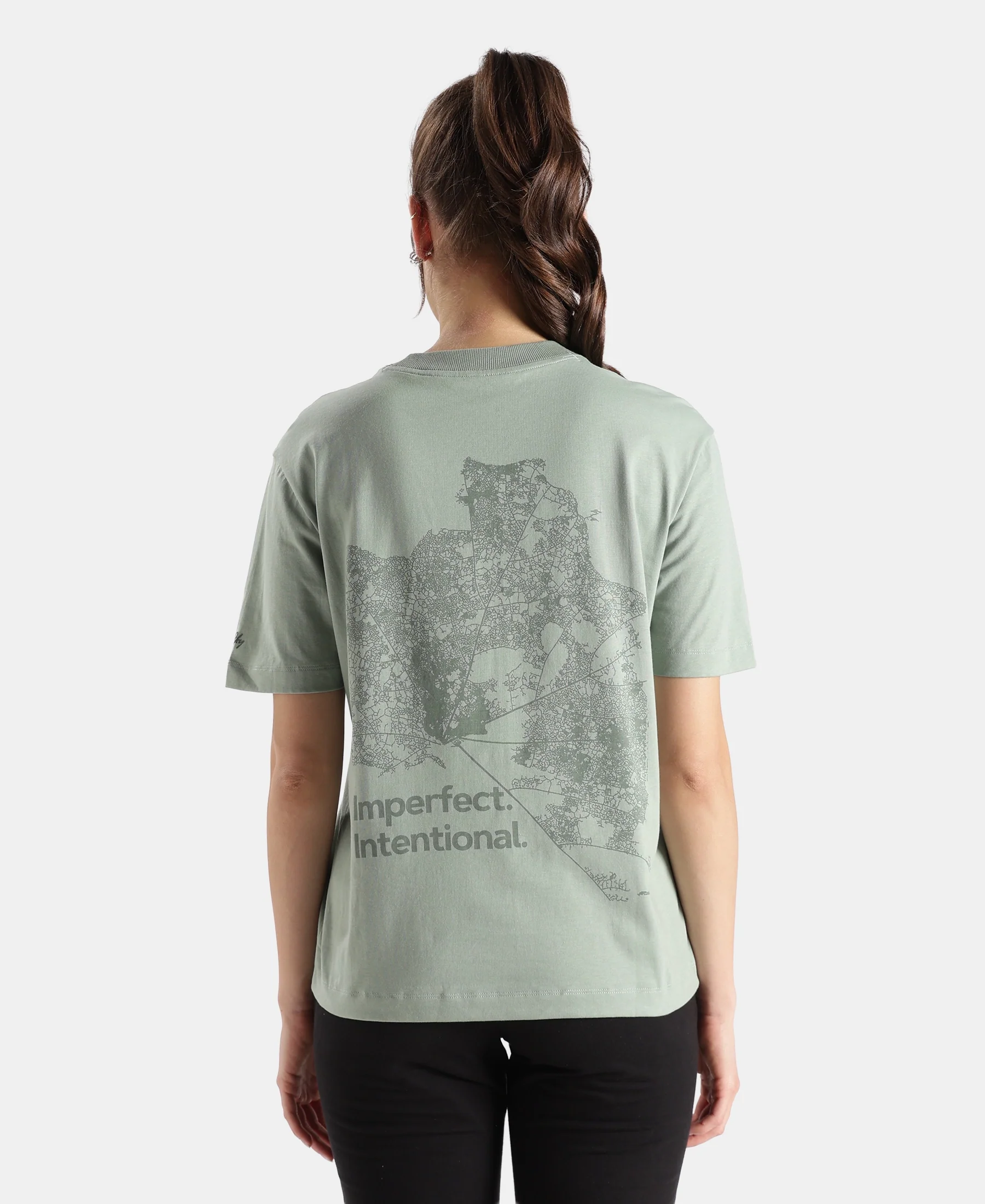 Super Combed Cotton Rich Oversized Printed T-Shirt - Iceberg Green - Image 3