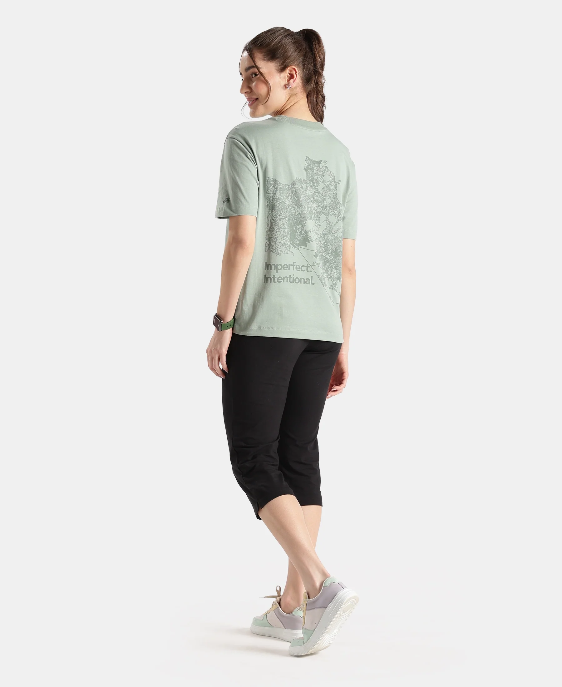 Super Combed Cotton Rich Oversized Printed T-Shirt - Iceberg Green - Image 7