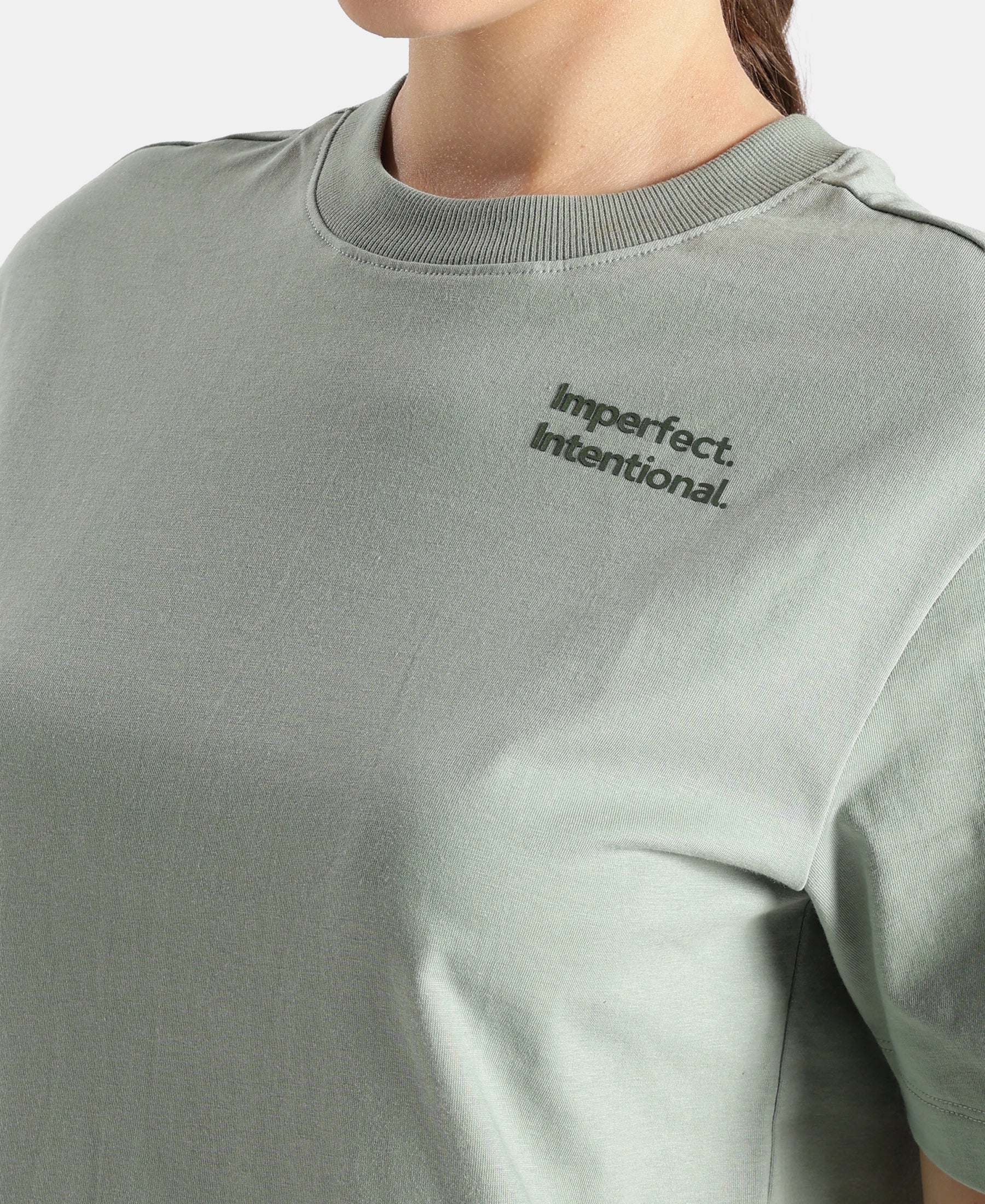 Super Combed Cotton Rich Oversized Printed T-Shirt - Iceberg Green - Image 8
