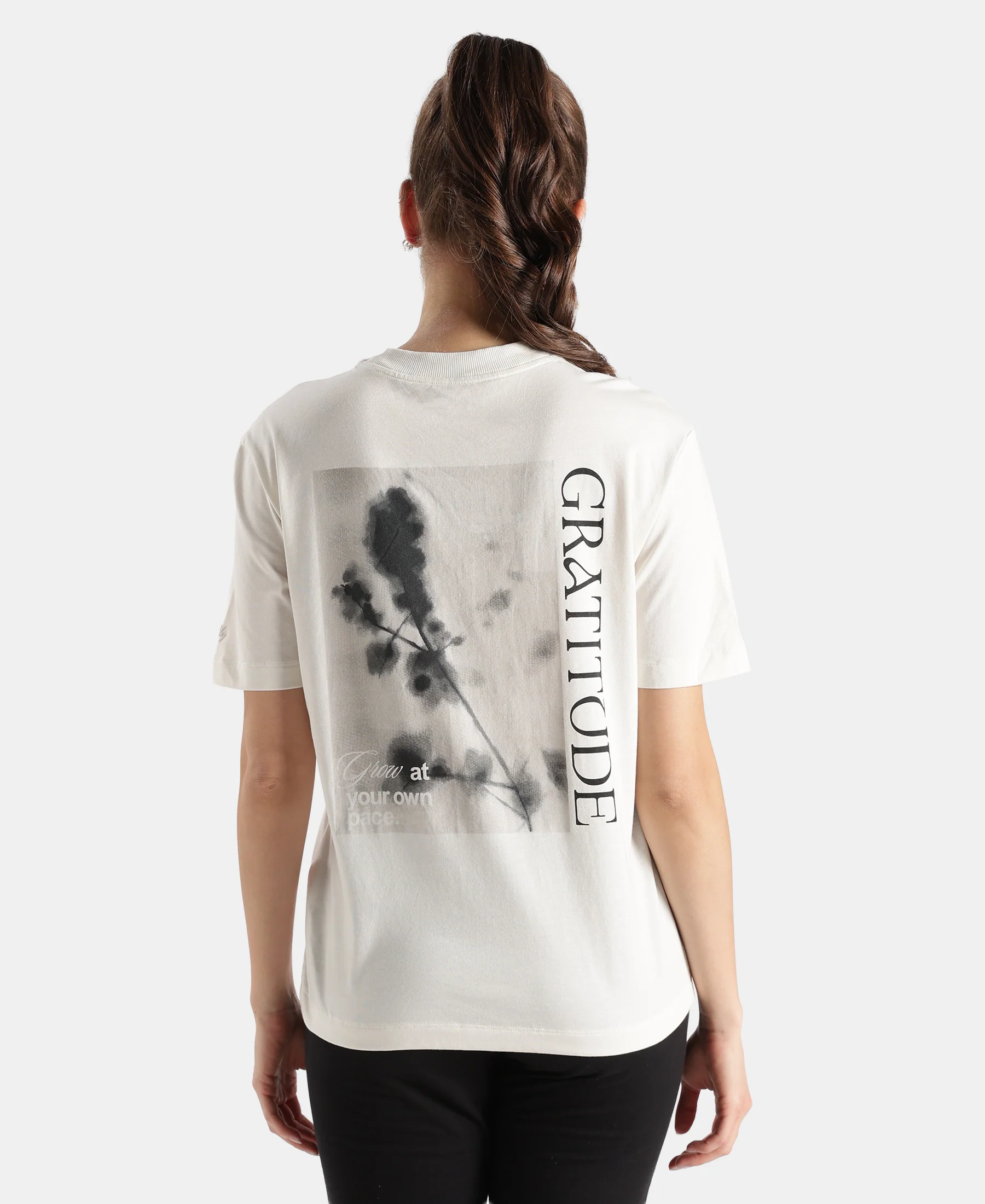 Super Combed Cotton Rich Oversized Printed T-Shirt - Snow White - Image 3
