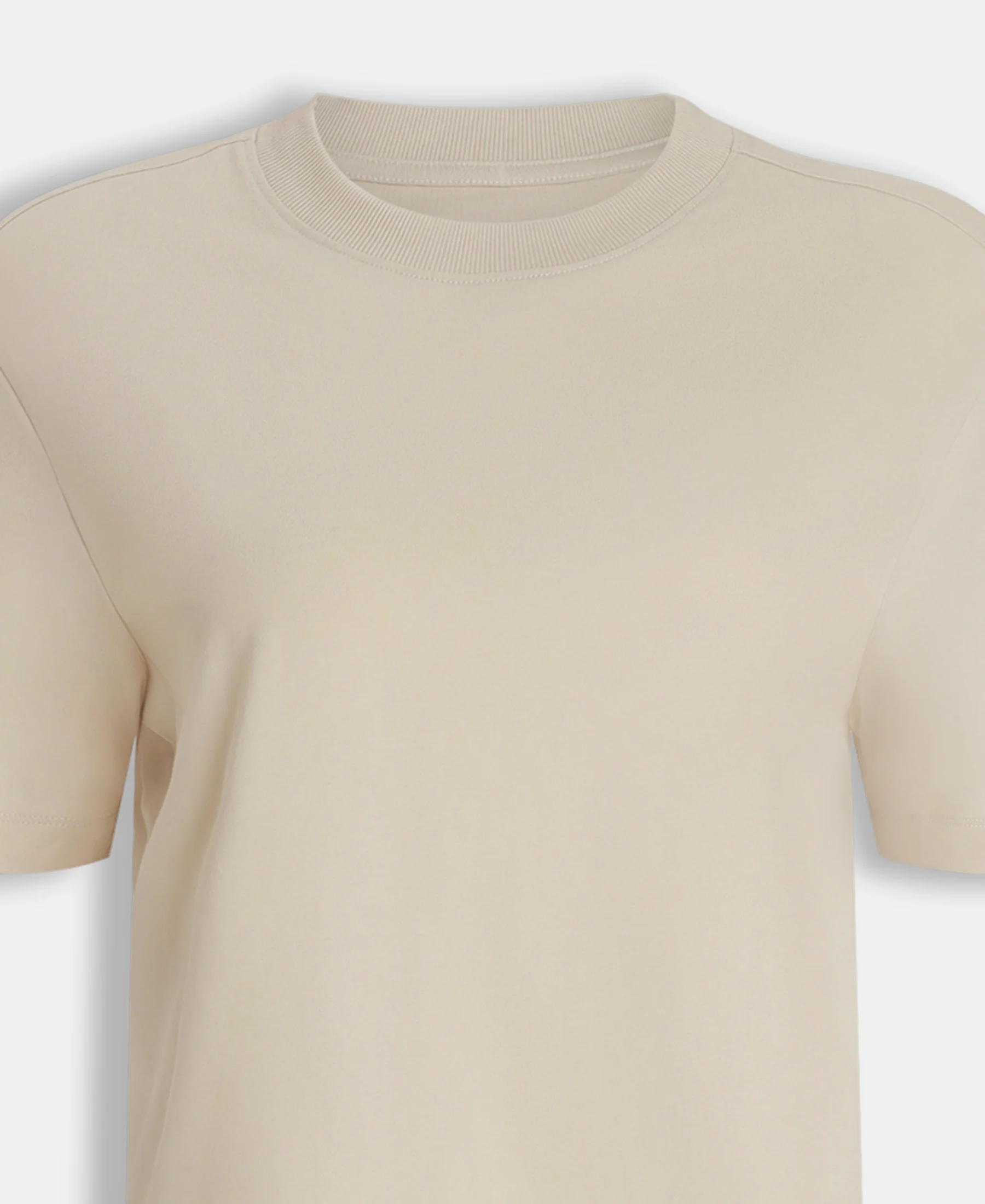 Super Combed Cotton Rich Oversized T-Shirt with Side Slits - French Oak - Image 9