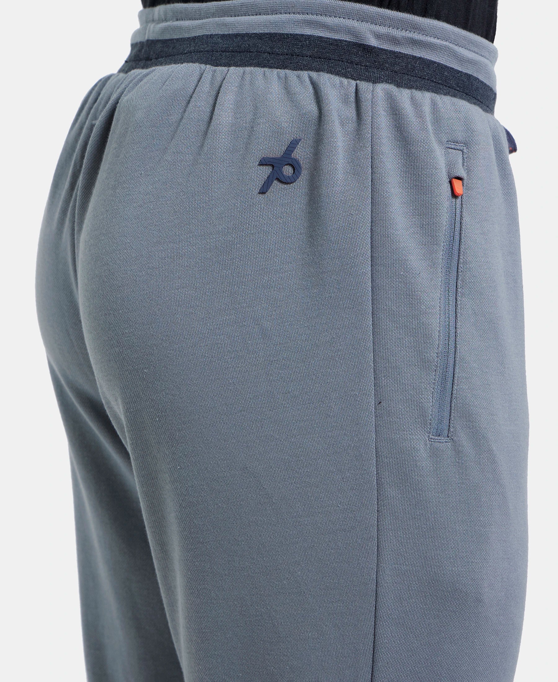 Super Combed Cotton Rich Pique Slim Fit Jogger with Zipper Pockets - Performance Grey - Image 7