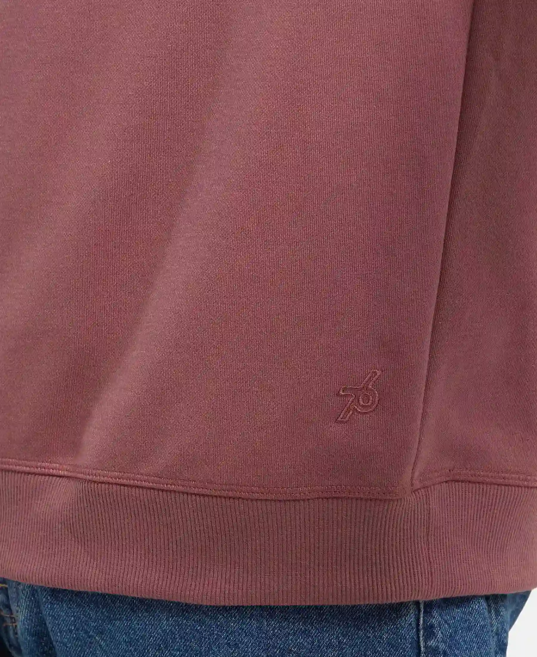 Super Combed Cotton Rich Pique Sweatshirt with Ribbed Cuffs - Wild Ginger - Image 7