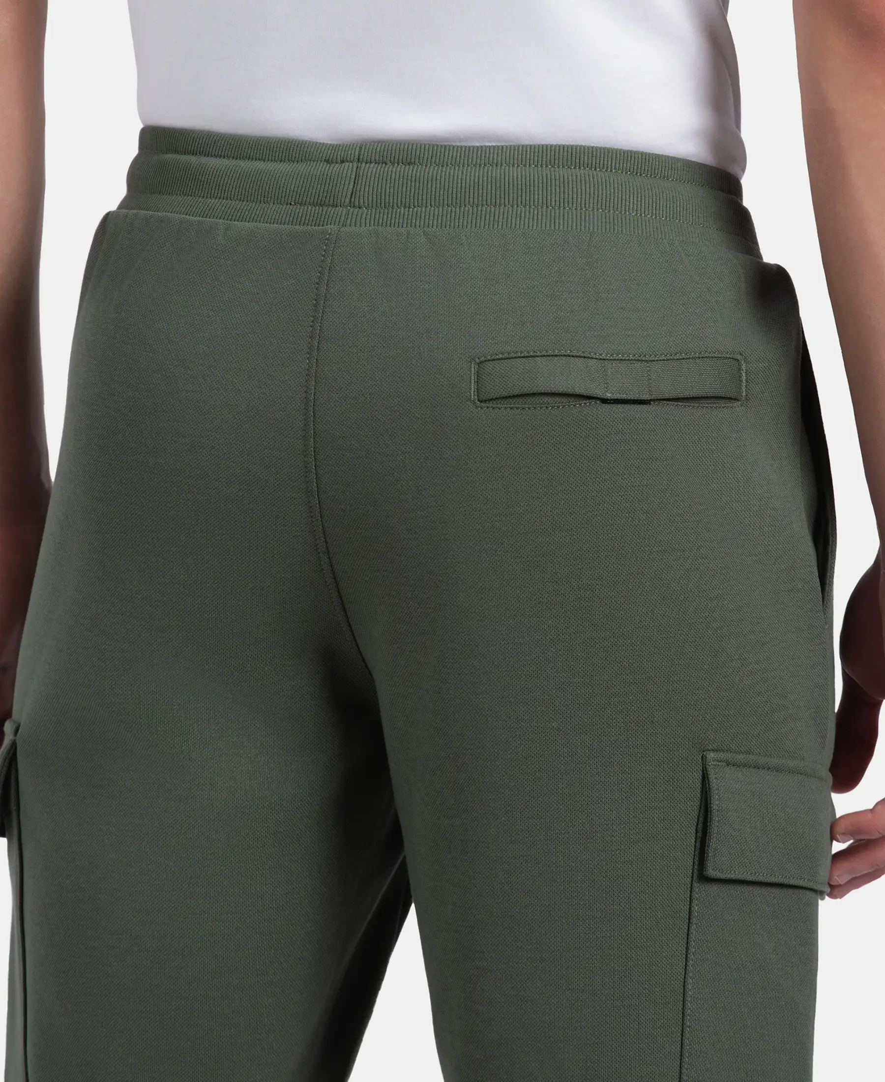 Super Combed Cotton Rich Regular Fit Cargo Pocket Shorts - Thyme - Image 8