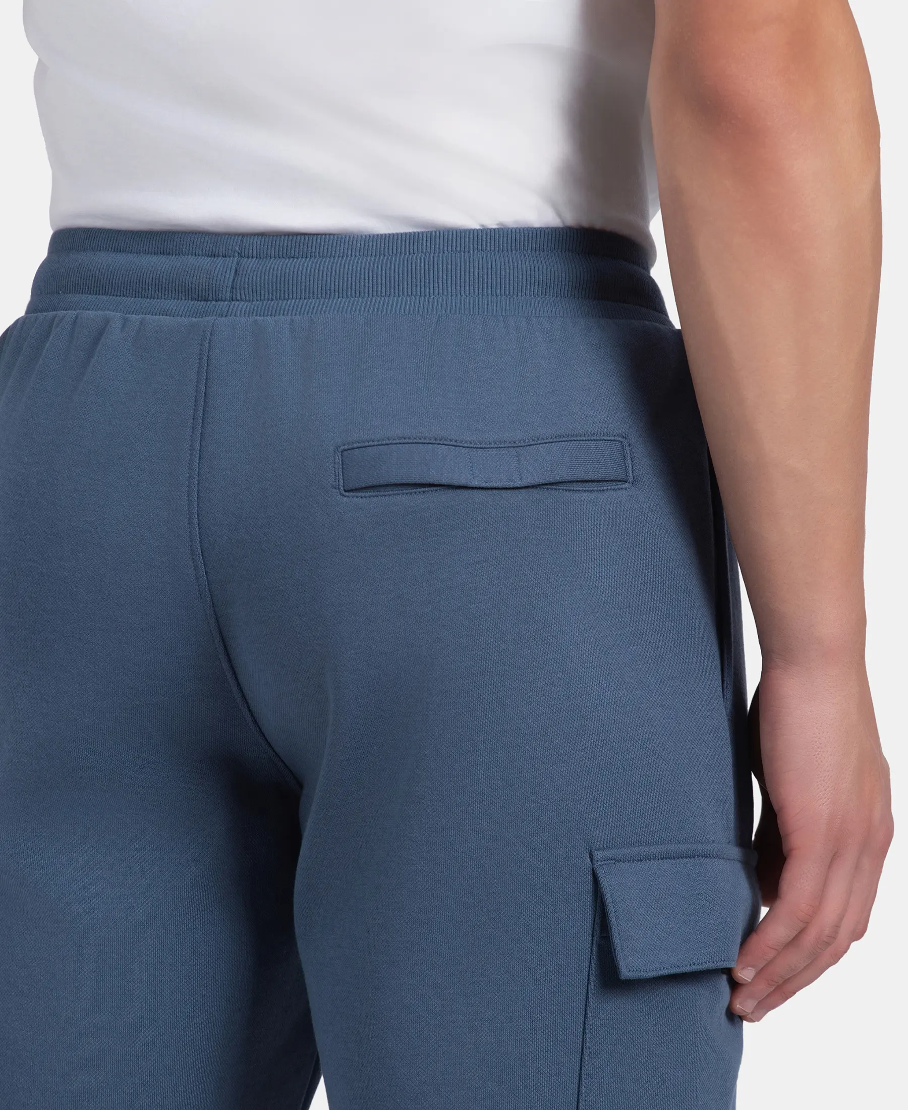 Super Combed Cotton Rich Regular Fit Cargo Pocket Shorts - Vintage Indigo - Image 8