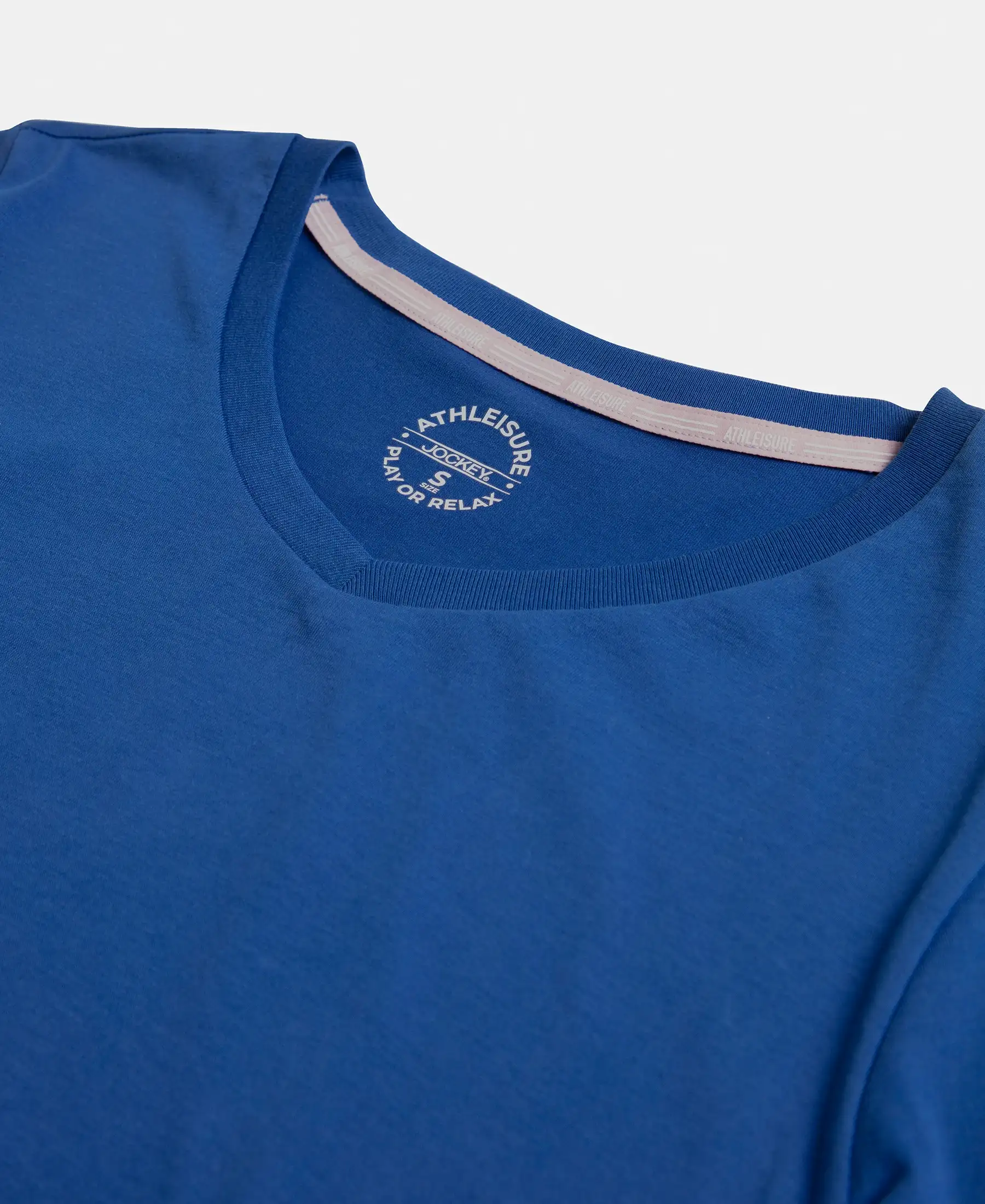 Super Combed Cotton Rich Relaxed Fit Solid Curved Hem Styled Half Sleeve T-Shirt - Mazarine Blue - Image 8