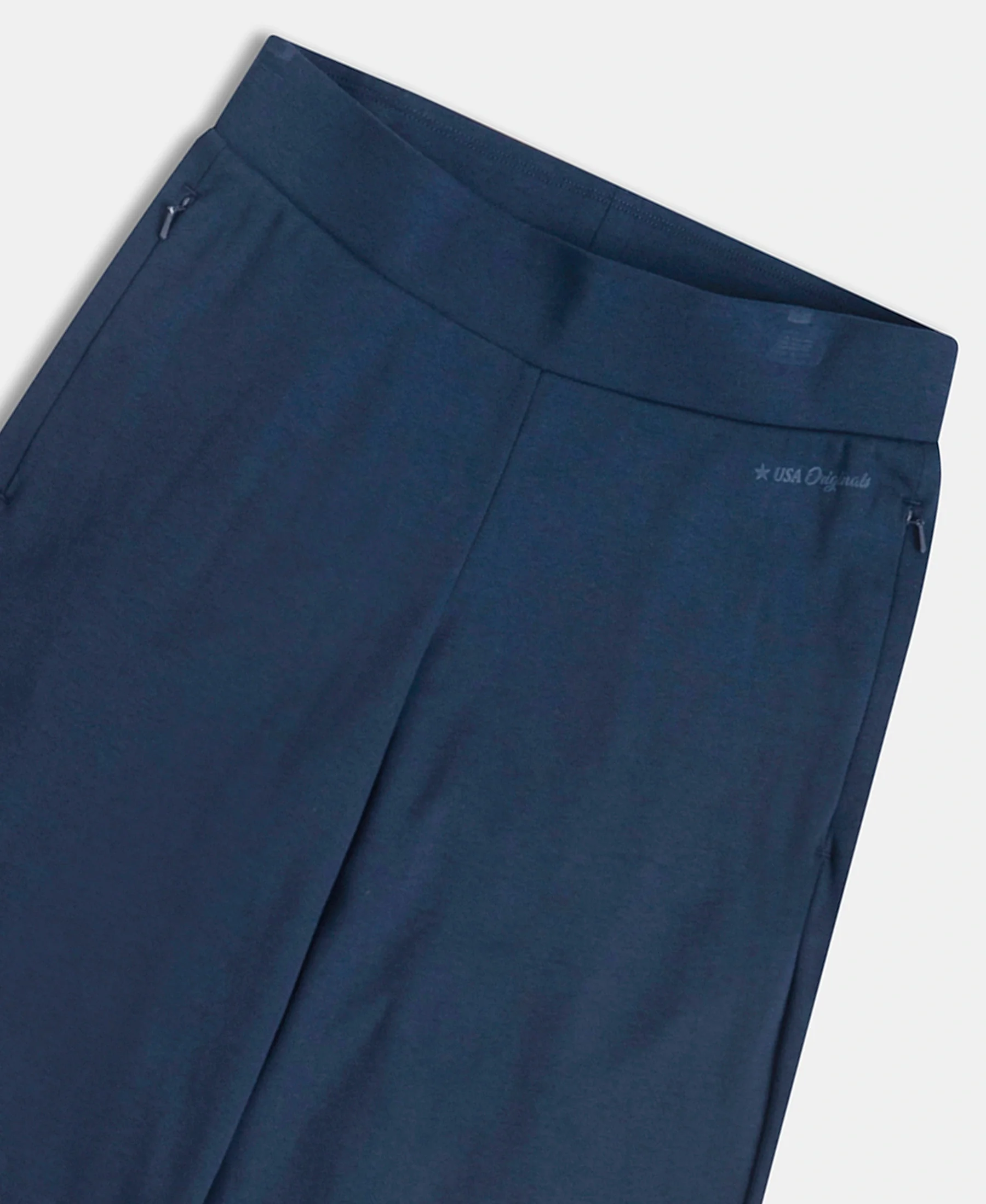 Super Combed Cotton Rich Relaxed Fit Wide Leg Pants with Zipper Pockets - Navy - Image 7