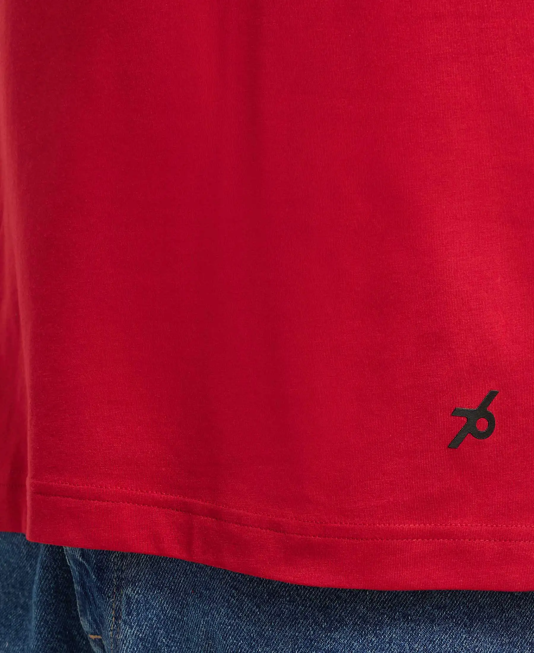 Super Combed Cotton Rich Round Neck Half Sleeve T-Shirt - Shanghai Red - Image 7