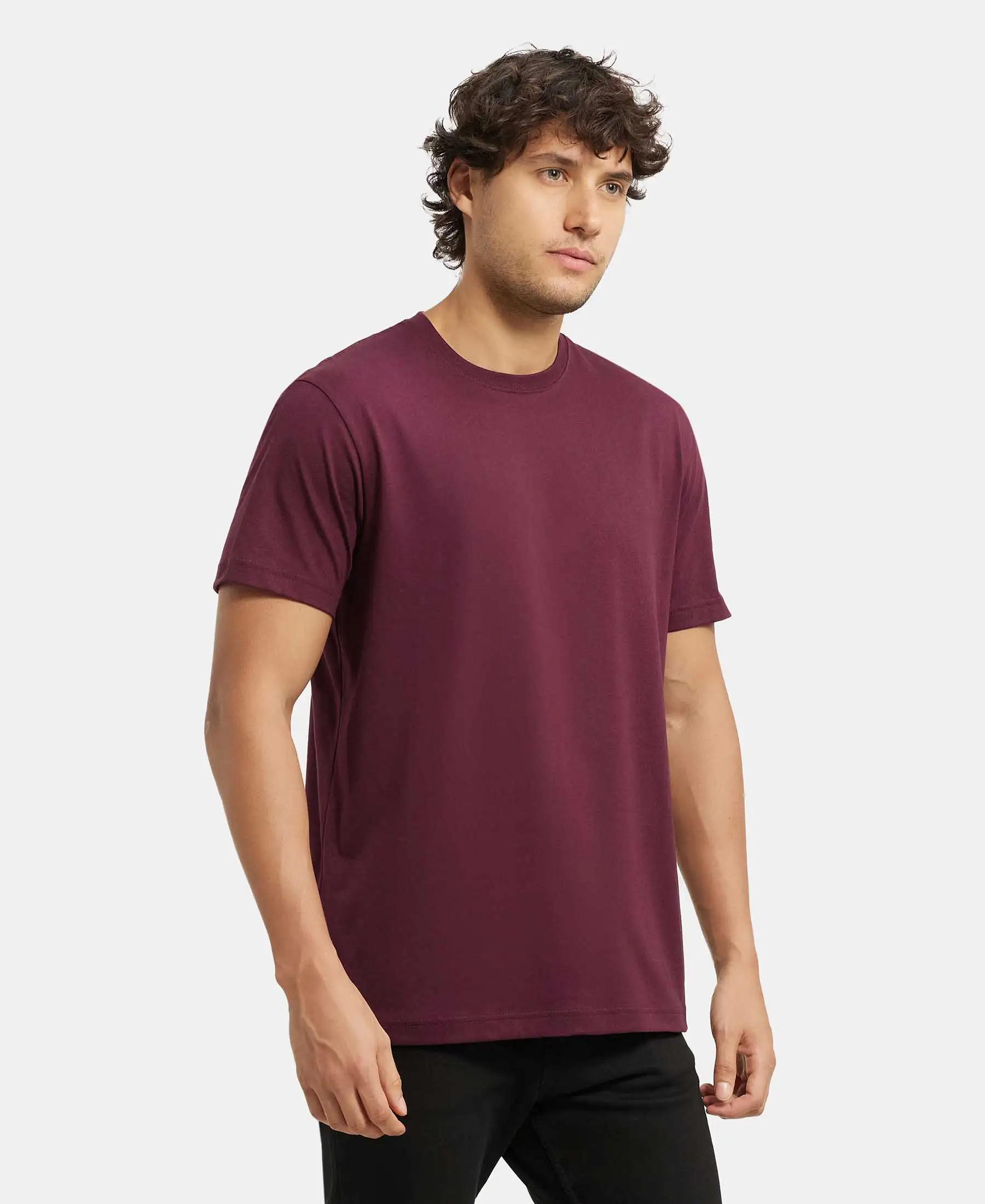 Super Combed Cotton Rich Round Neck Half Sleeve T-Shirt - Wine Tasting - Image 2