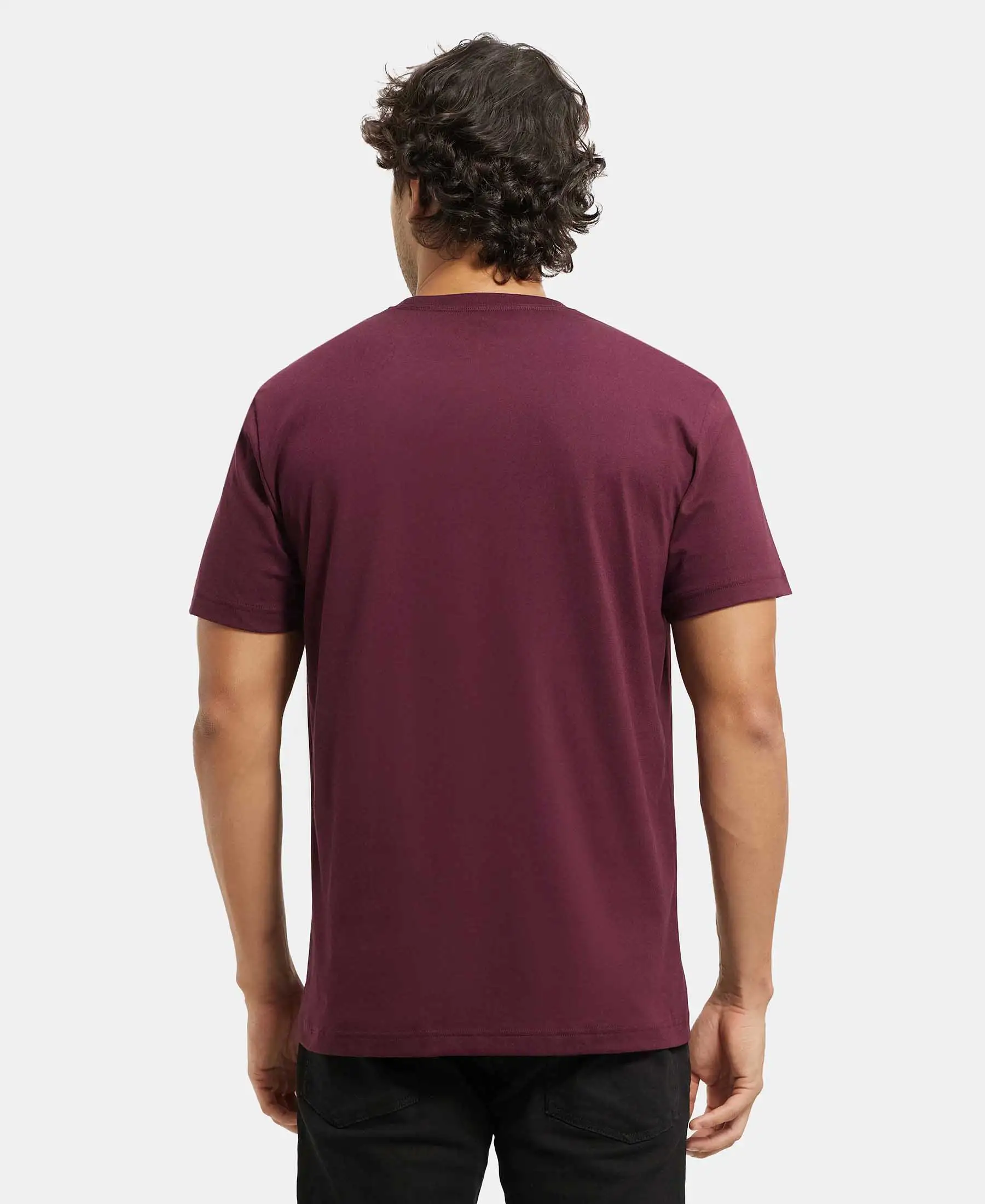 Super Combed Cotton Rich Round Neck Half Sleeve T-Shirt - Wine Tasting - Image 3
