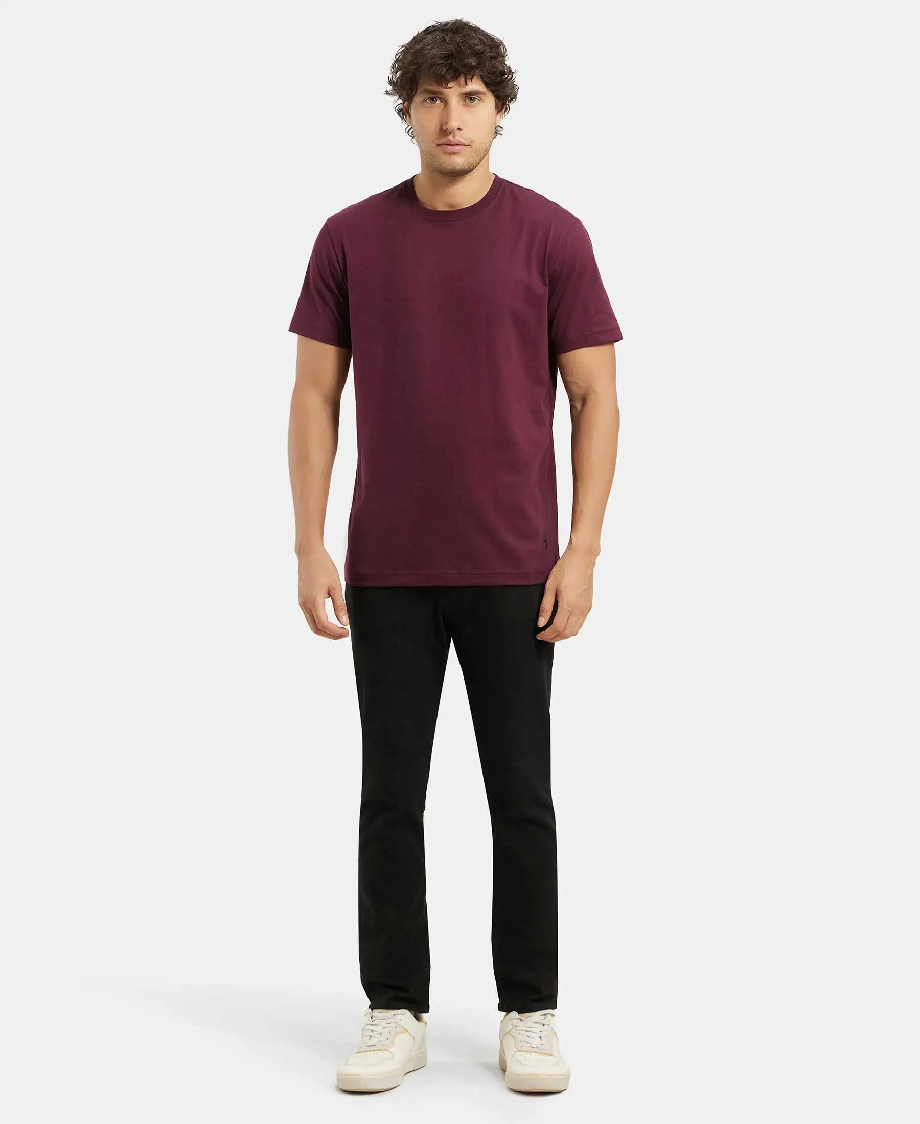 Super Combed Cotton Rich Round Neck Half Sleeve T-Shirt - Wine Tasting - Image 4