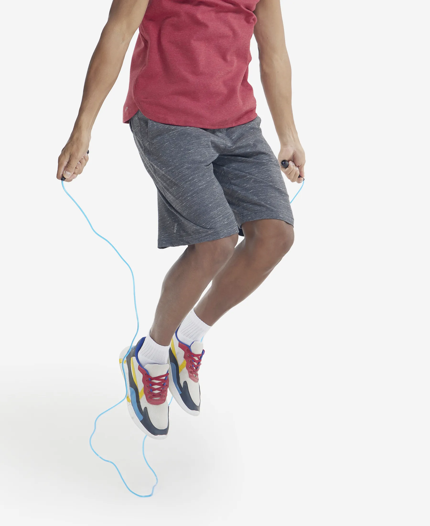 Super Combed Cotton Rich Shorts with StayFresh Treatment - Cool Grey Melange - Image 5