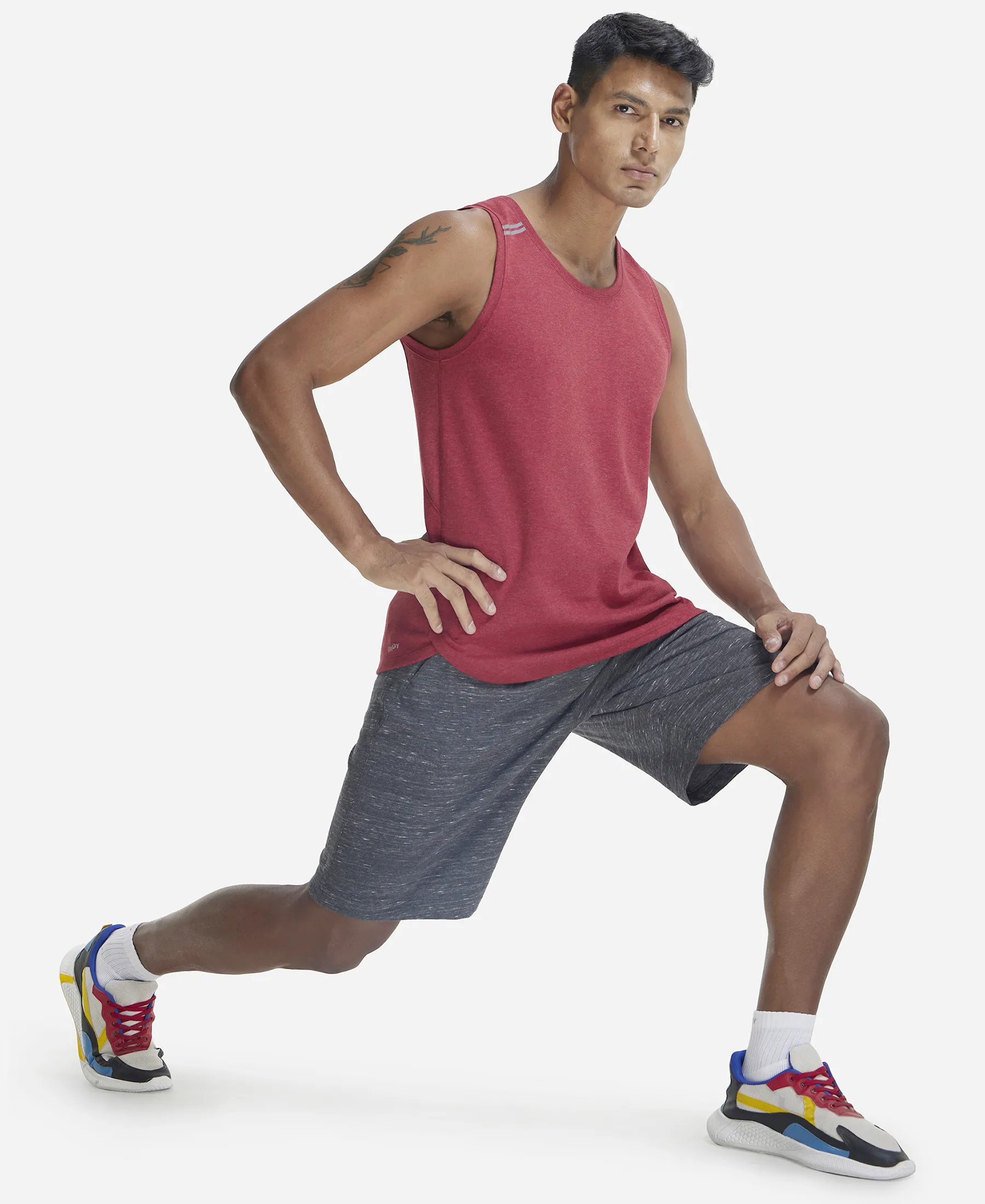 Super Combed Cotton Rich Shorts with StayFresh Treatment - Cool Grey Melange - Image 6