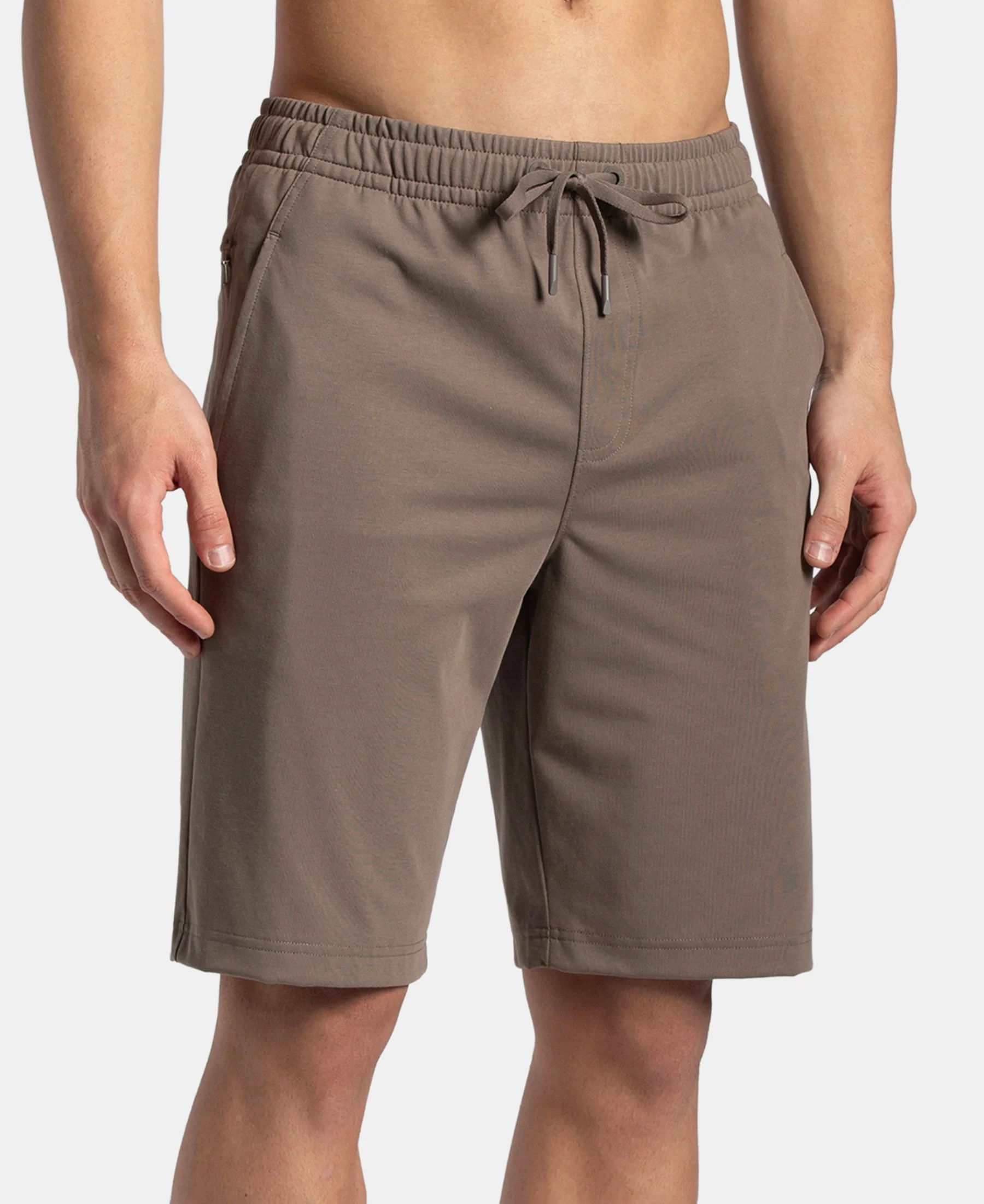 Super Combed Cotton Rich Shorts with StayFresh Treatment - Dark Khaki - Image 2