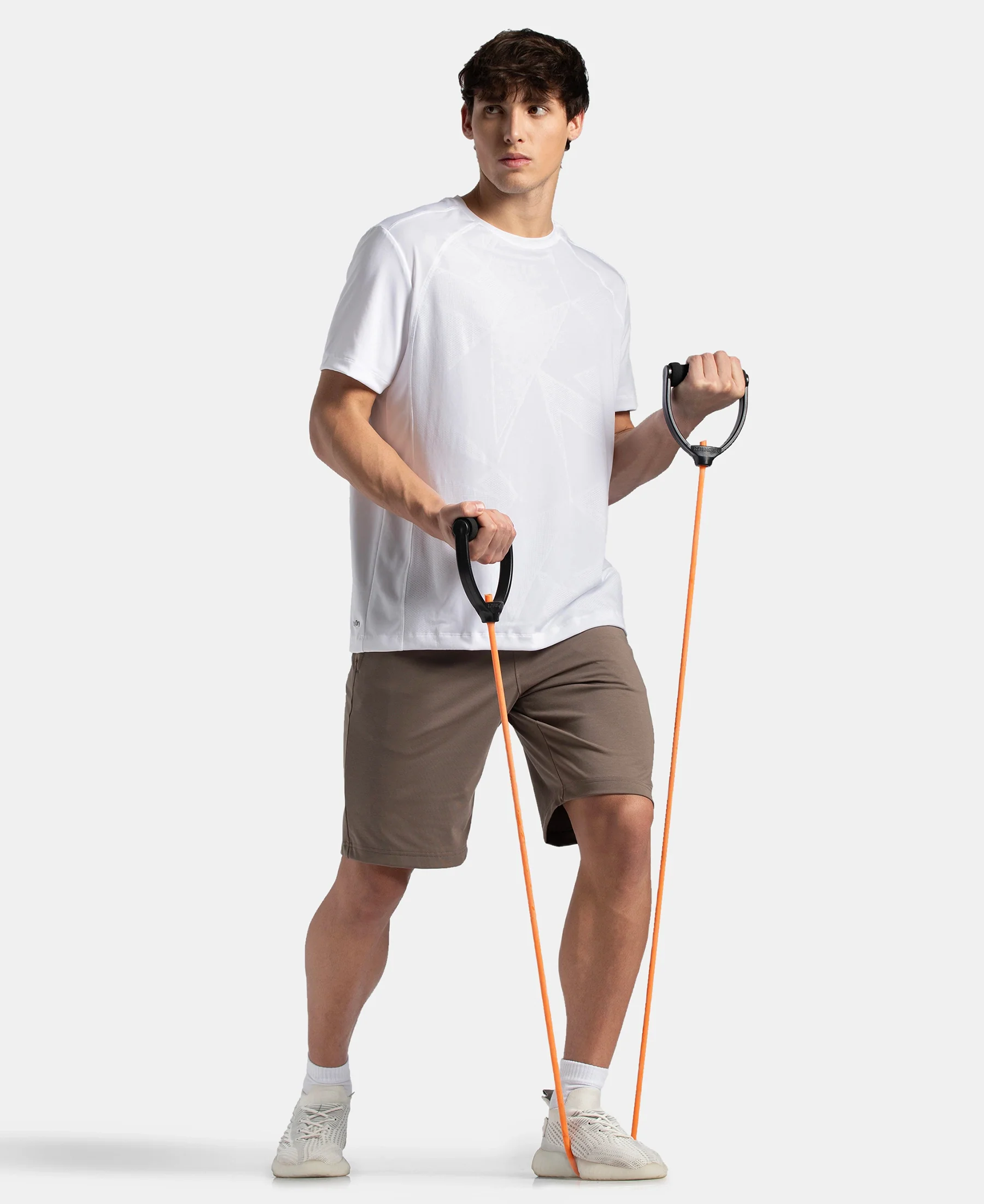 Super Combed Cotton Rich Shorts with StayFresh Treatment - Dark Khaki - Image 5