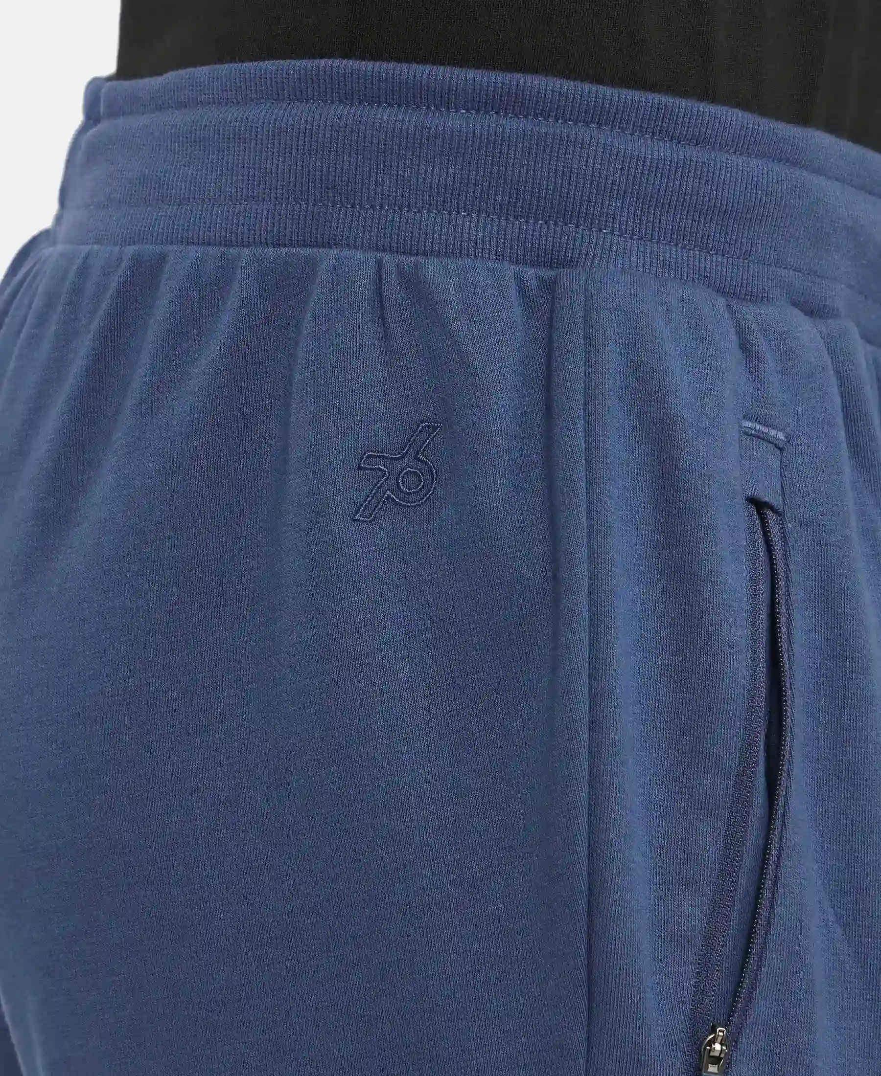 Super Combed Cotton Rich Slim Fit Jogger with Zipper Pockets - Insignia Blue - Image 7
