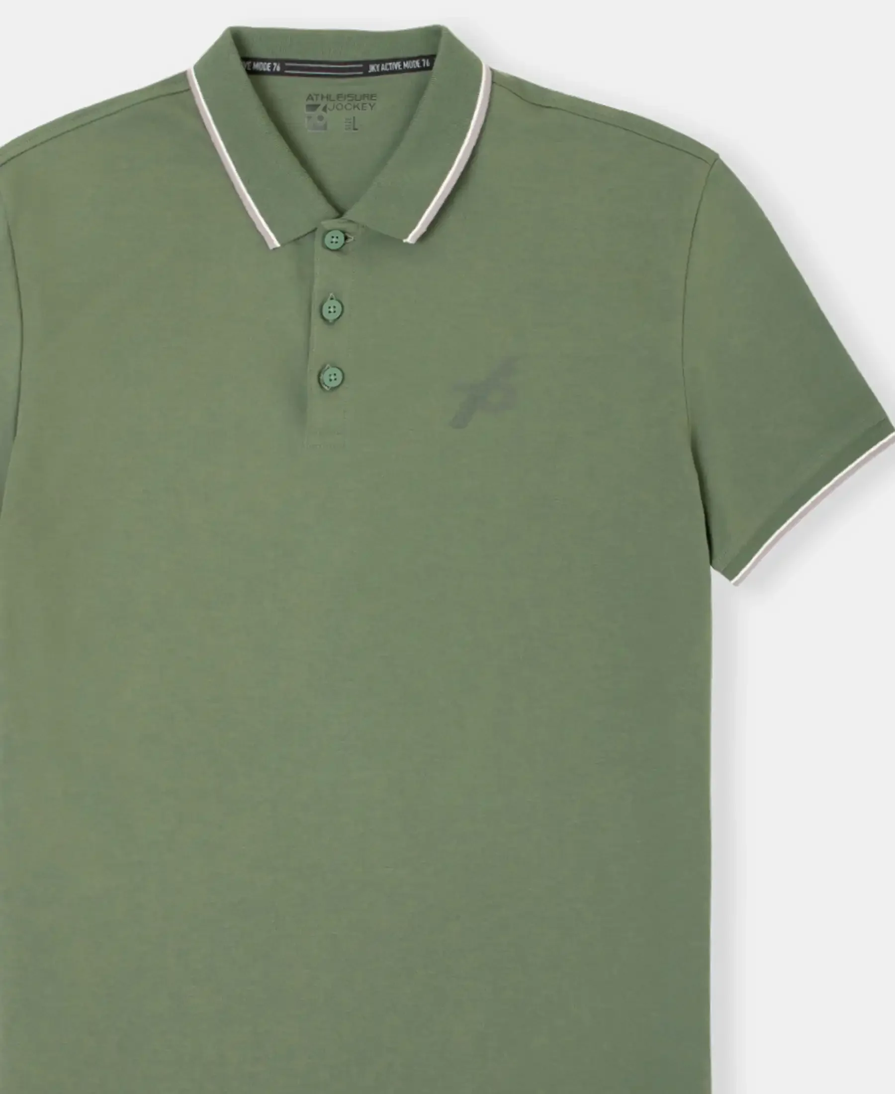 Super Combed Cotton Rich Solid Half Sleeve Polo T-Shirt - Iceberg Green - Image 8
