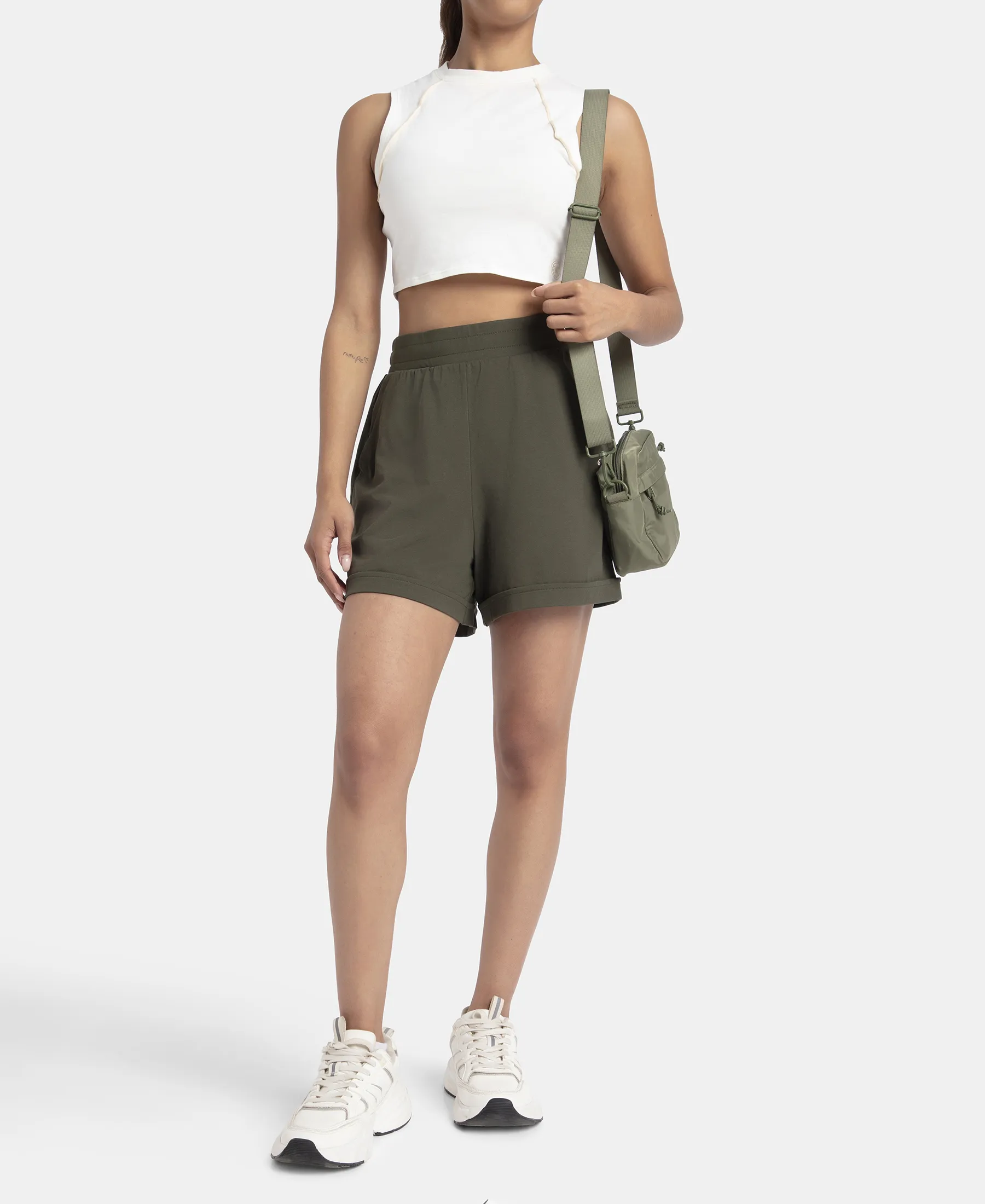 Super Combed Cotton Rich Straight Fit Shorts with Side Pockets - Deep Depths - Image 5