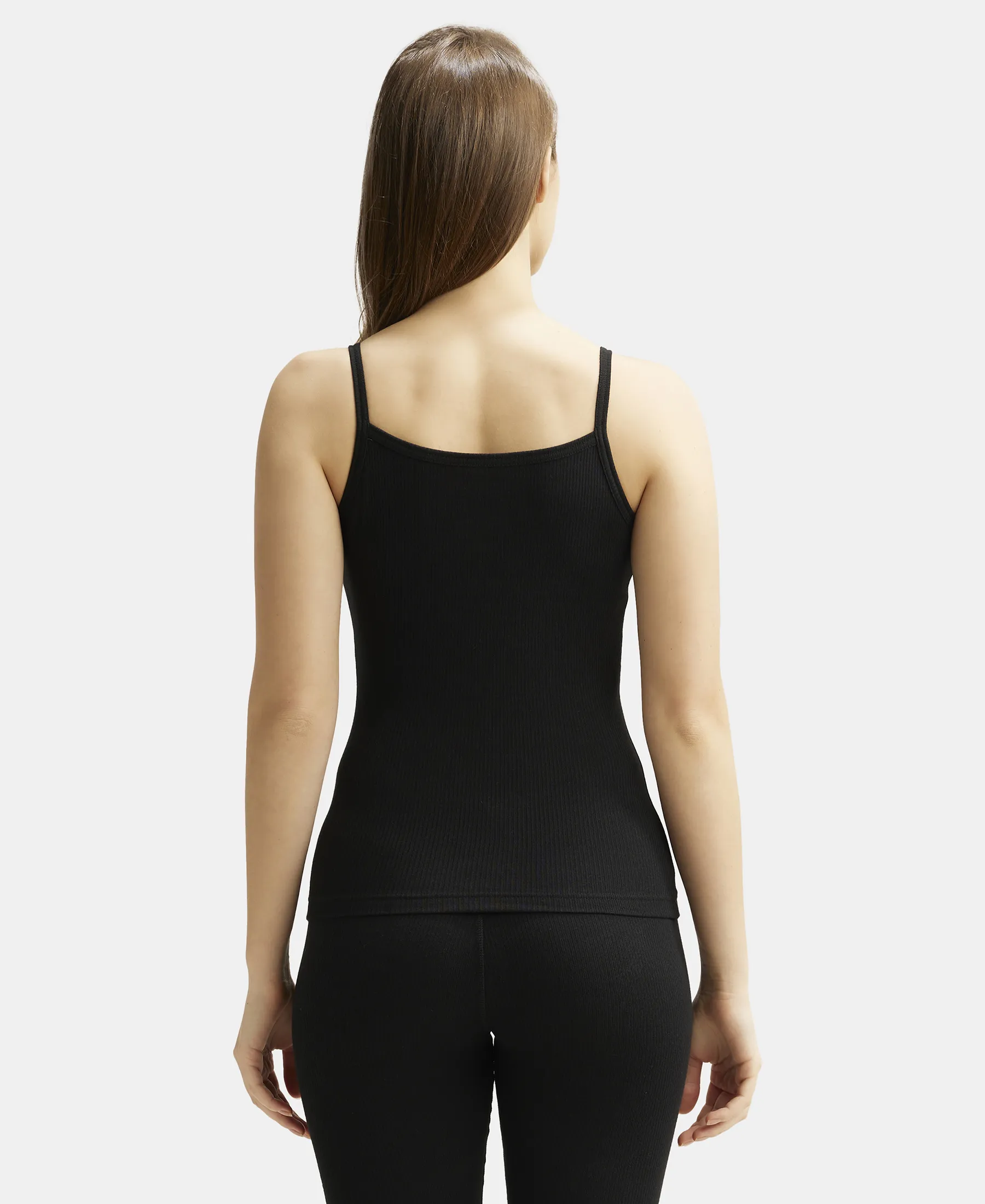 Extra Warmth Super Combed Cotton Rich Thermal Camisole with StayWarm Technology - Black - Image 3