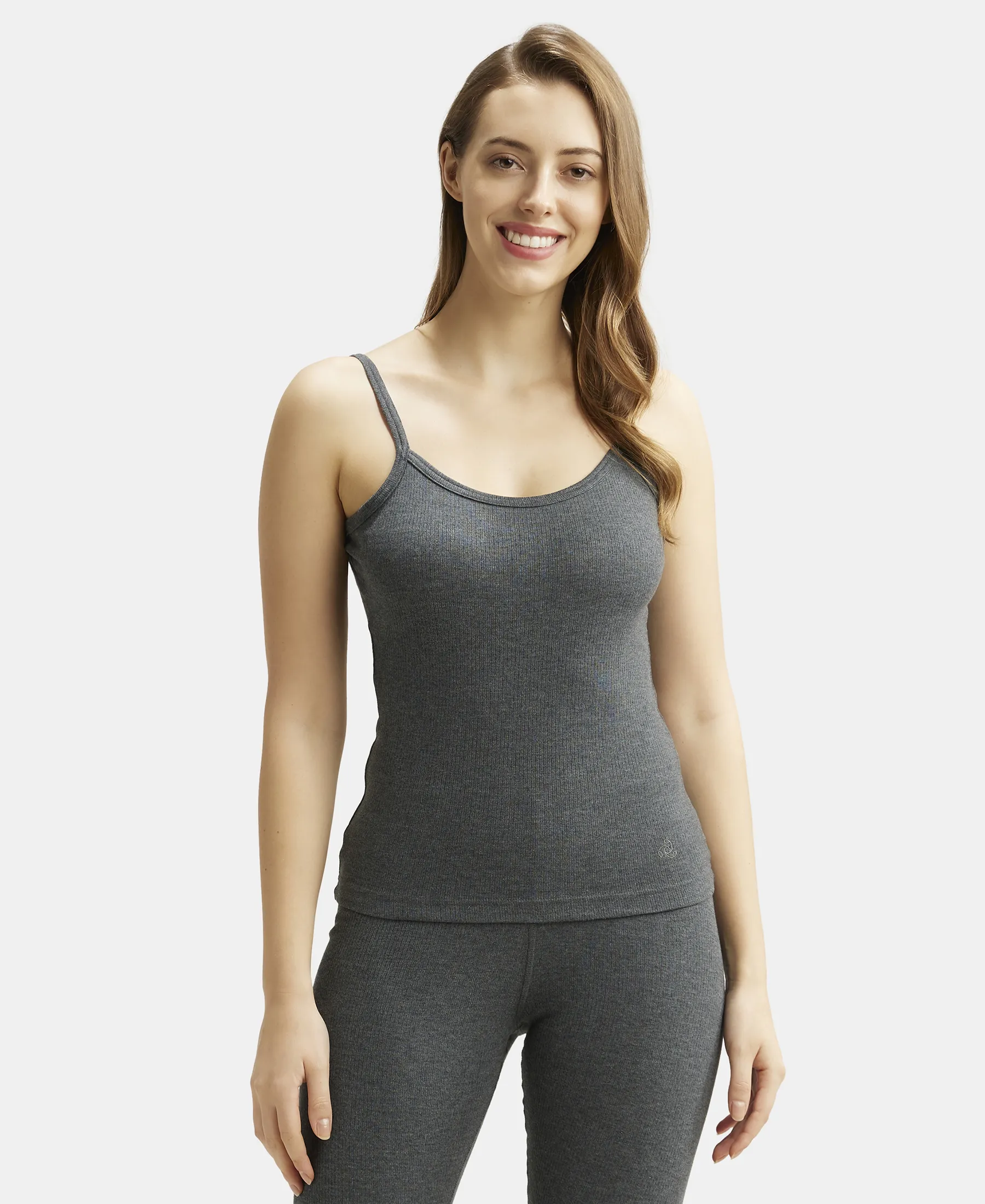 Extra Warmth Super Combed Cotton Rich Thermal Camisole with StayWarm Technology - Charcoal Melange