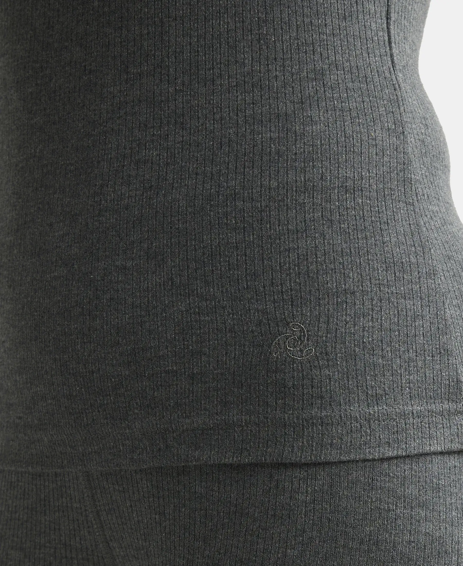 Extra Warmth Super Combed Cotton Rich Thermal Camisole with StayWarm Technology - Charcoal Melange - Image 7