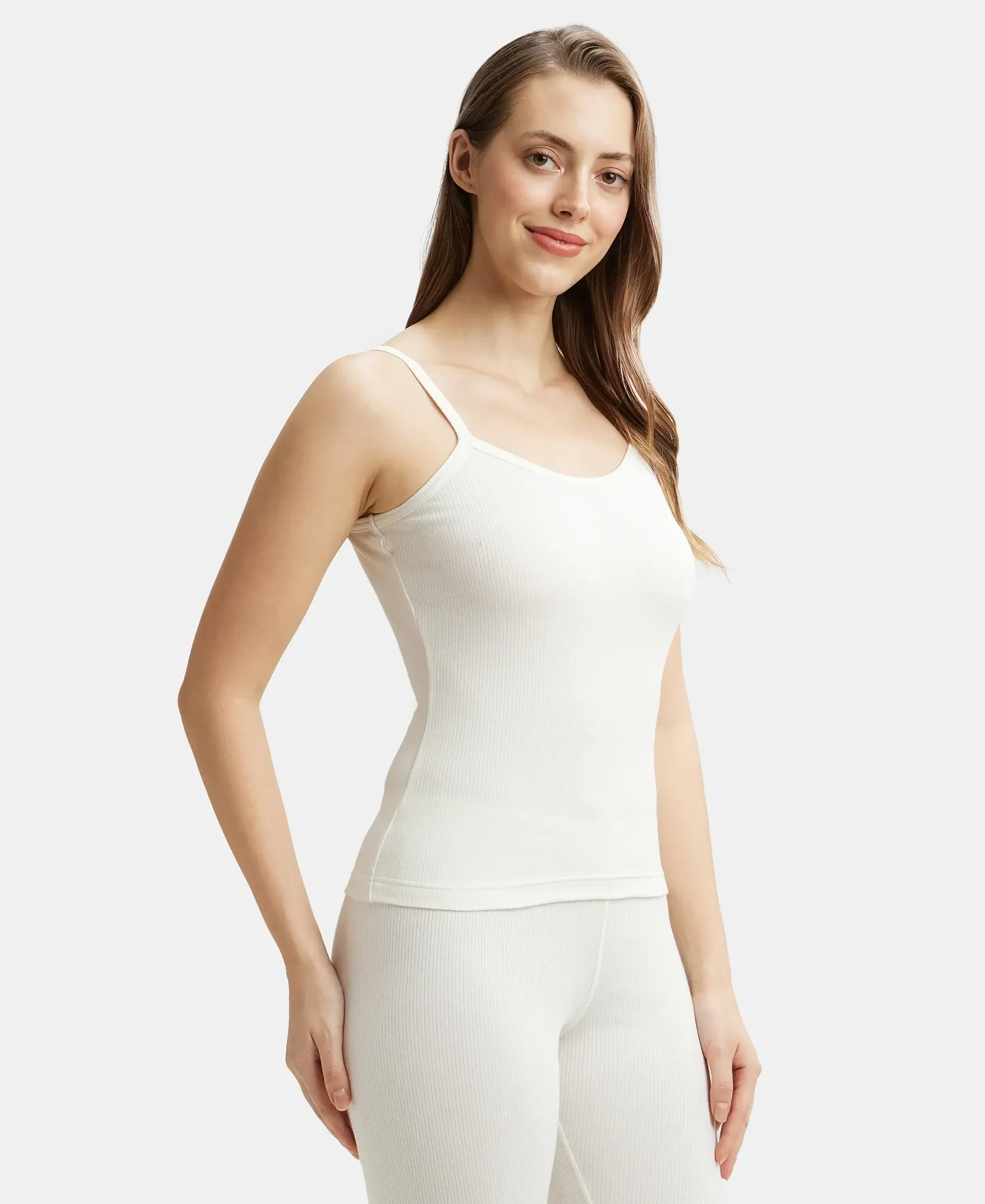 Extra Warmth Super Combed Cotton Rich Thermal Camisole with StayWarm Technology - Off White - Image 2