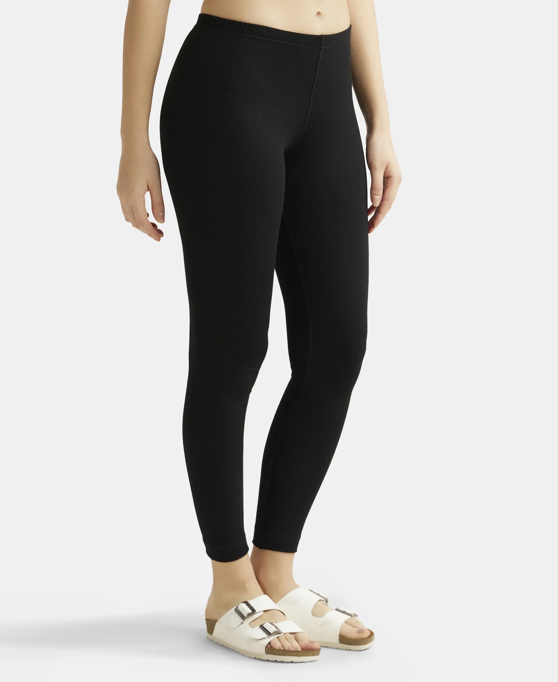 Extra Warmth Super Combed Cotton Rich Thermal Leggings with StayWarm Technology - Black - Image 2