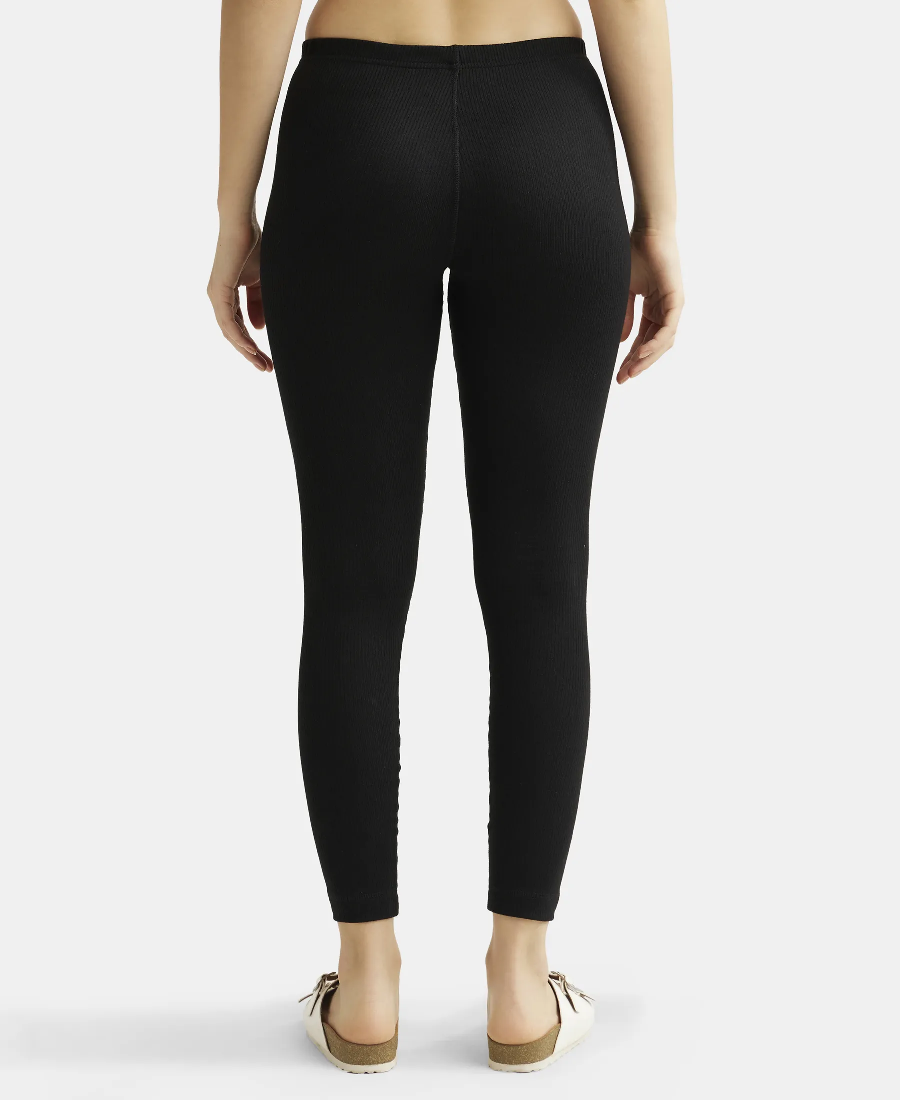 Extra Warmth Super Combed Cotton Rich Thermal Leggings with StayWarm Technology - Black - Image 3