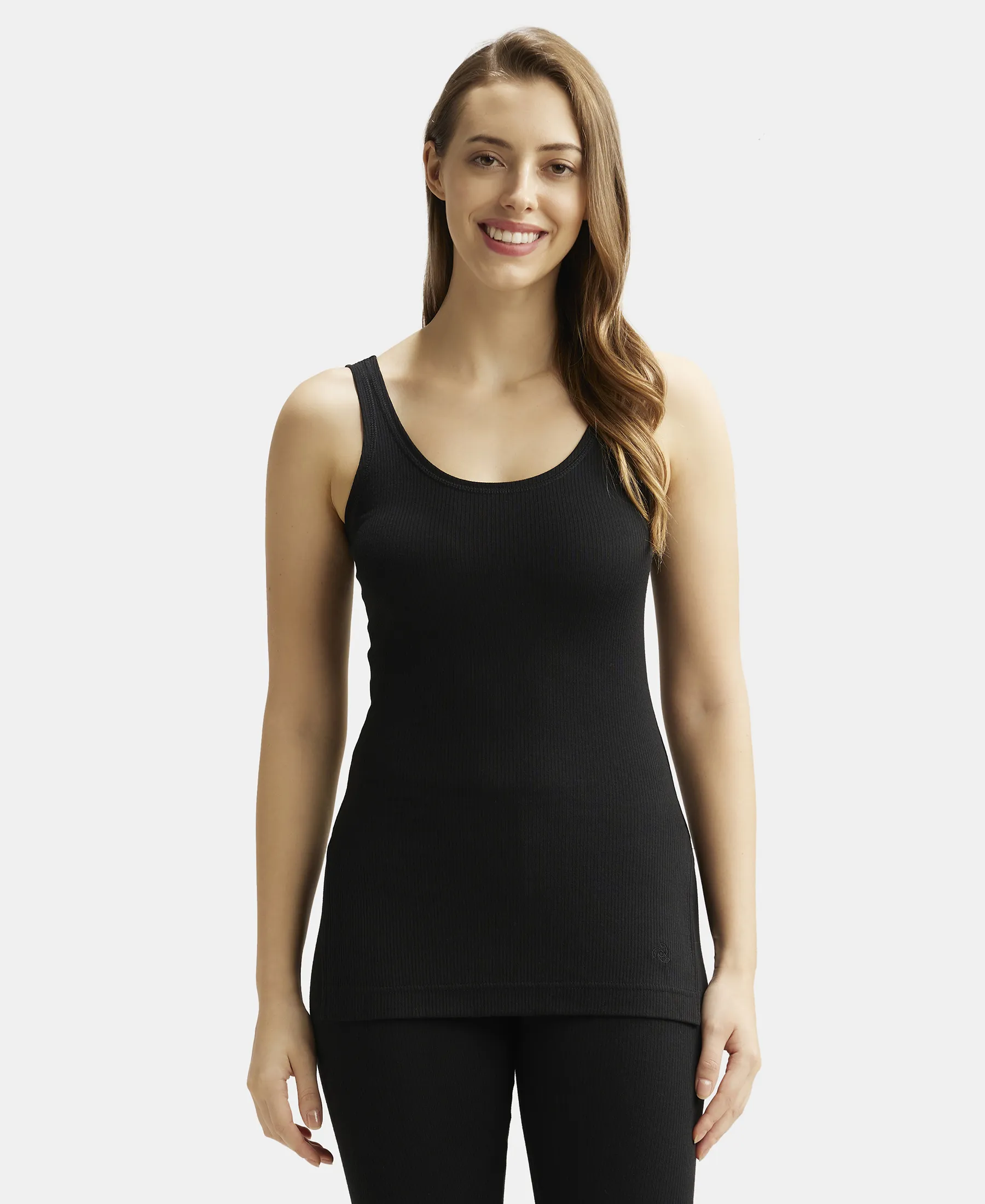 Extra Warmth Super Combed Cotton Rich Thermal Tank Top with StayWarm Technology - Black