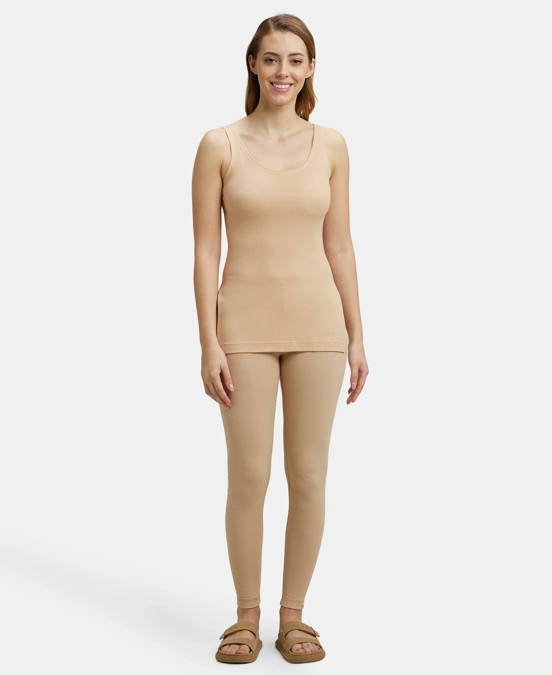 Extra Warmth Super Combed Cotton Rich Thermal Tank Top with StayWarm Technology - Skin - Image 4