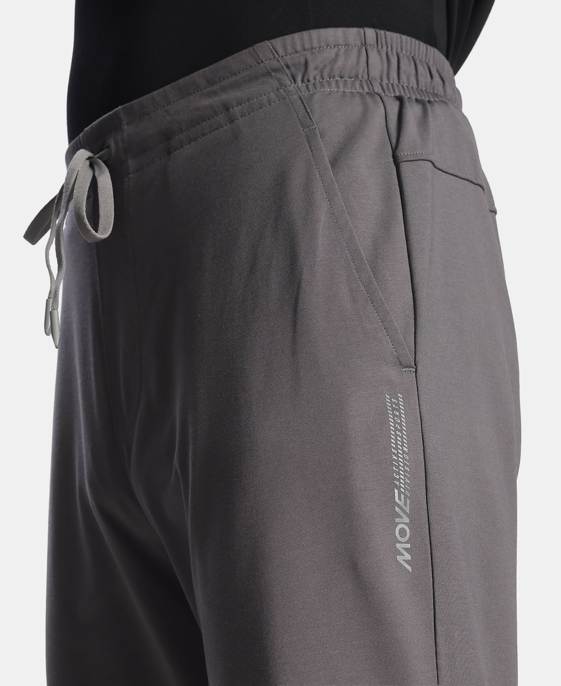 Super Combed Cotton Rich Trackpant with Pockets and StayFresh Treatment - Magnet - Image 8