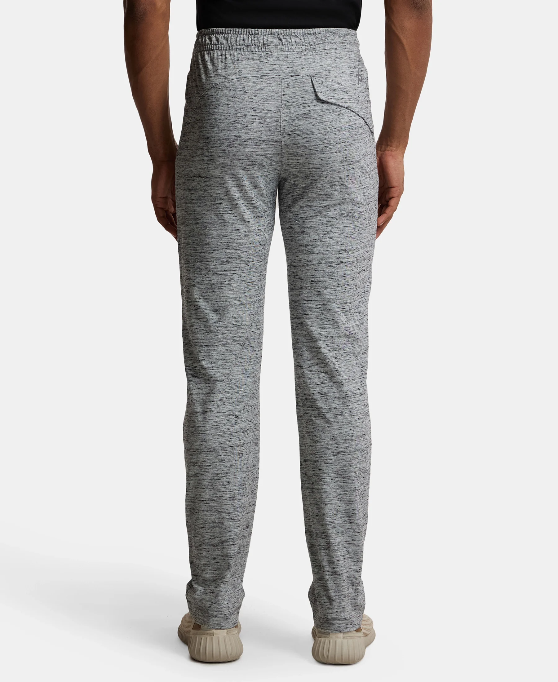 Super Combed Cotton Rich Trackpant with Pockets and StayFresh Treatment - Cool Grey Melange - Image 3