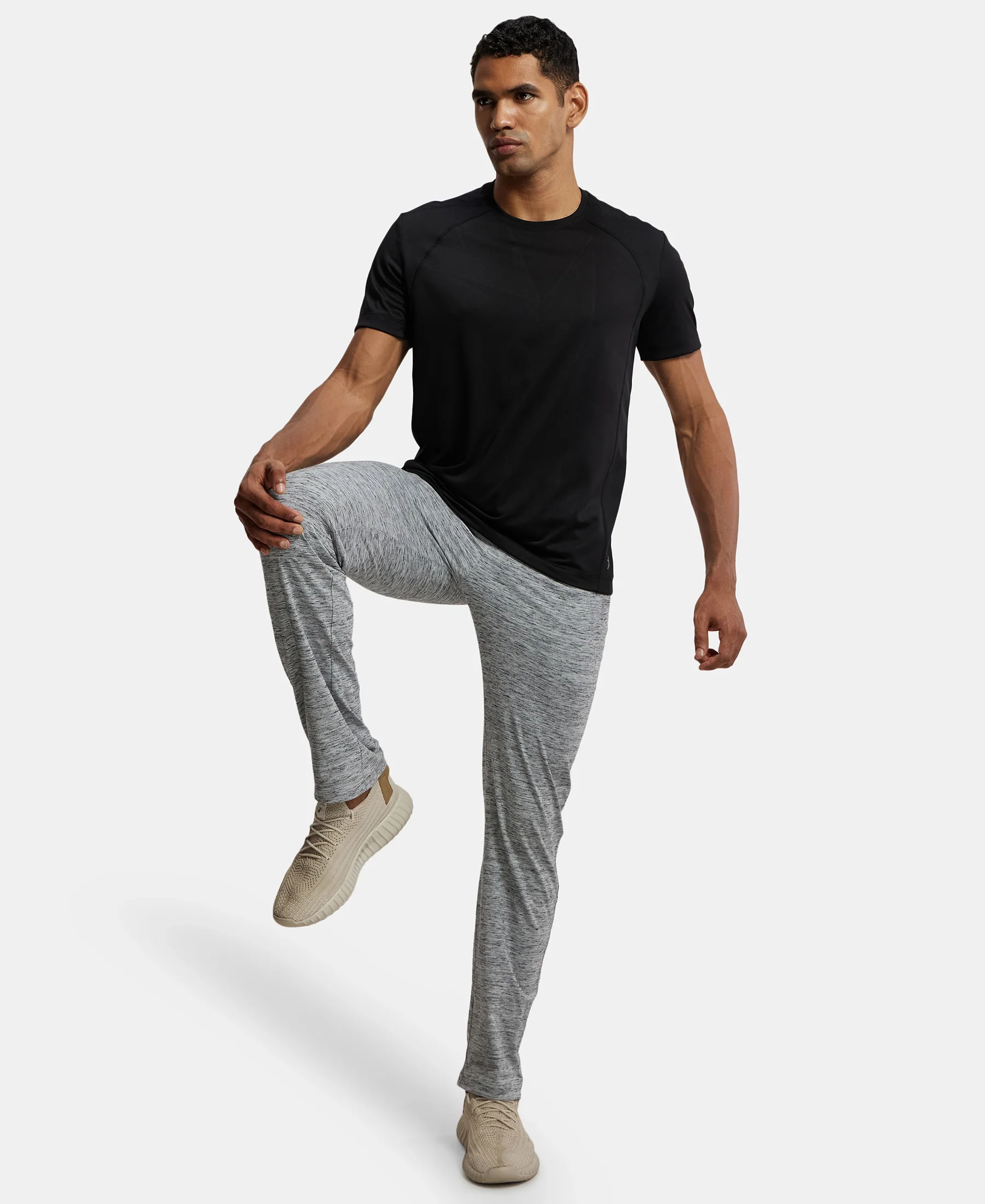 Super Combed Cotton Rich Trackpant with Pockets and StayFresh Treatment - Cool Grey Melange - Image 6