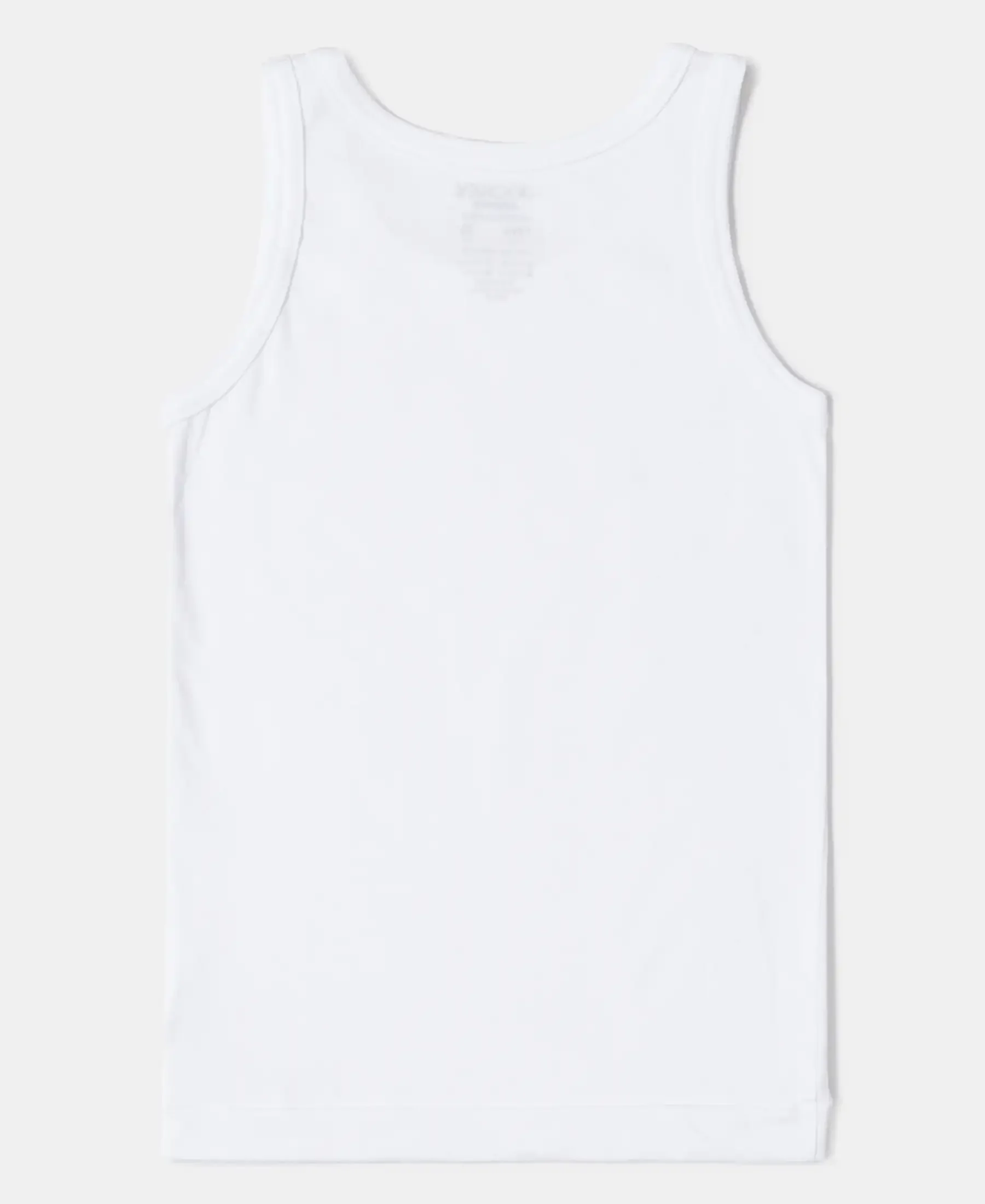 Super Combed Cotton Round Neck Sleeveless Vest - White (Pack of 2) - Image 3