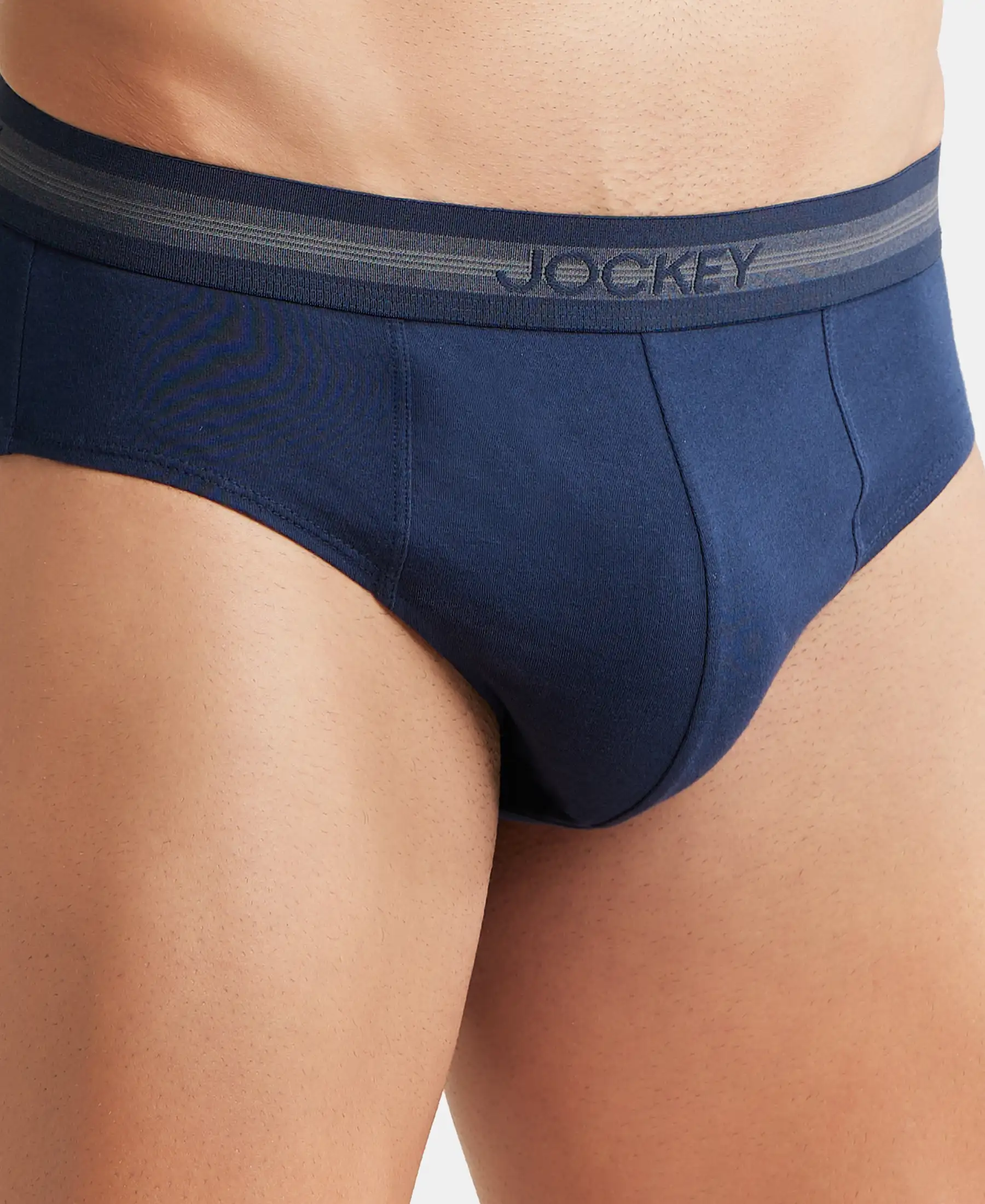 Super Combed Cotton Solid Brief with Stay Fresh Treatment - Deep Navy - Image 7