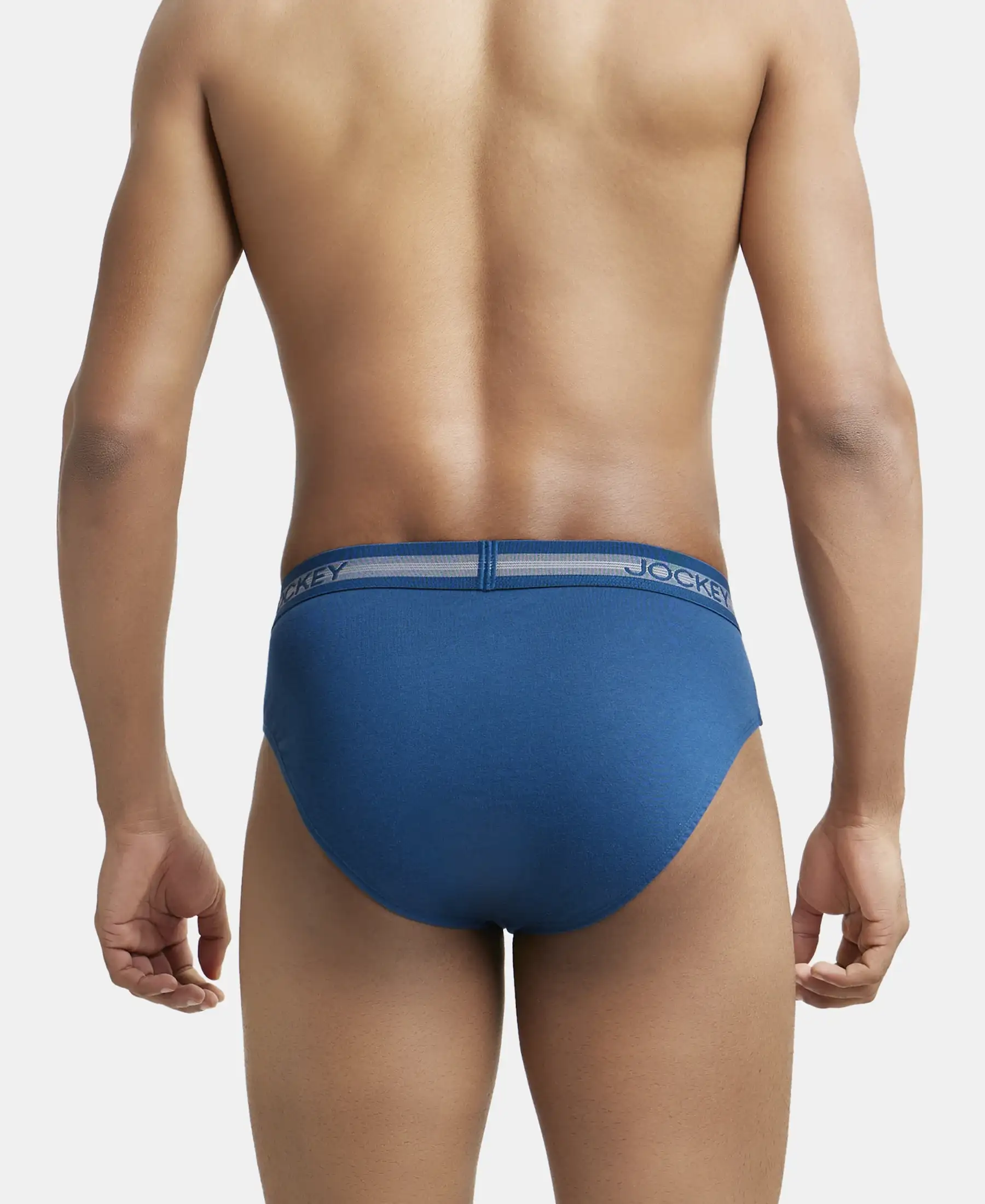 Super Combed Cotton Solid Brief with Stay Fresh Treatment - Poseidon - Image 3