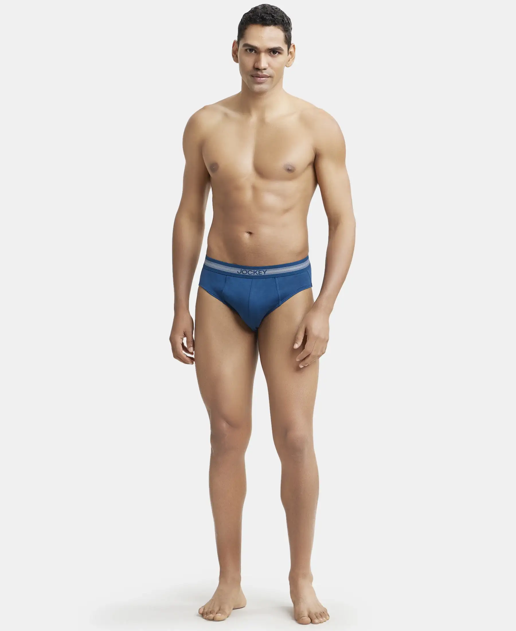 Super Combed Cotton Solid Brief with Stay Fresh Treatment - Poseidon - Image 4
