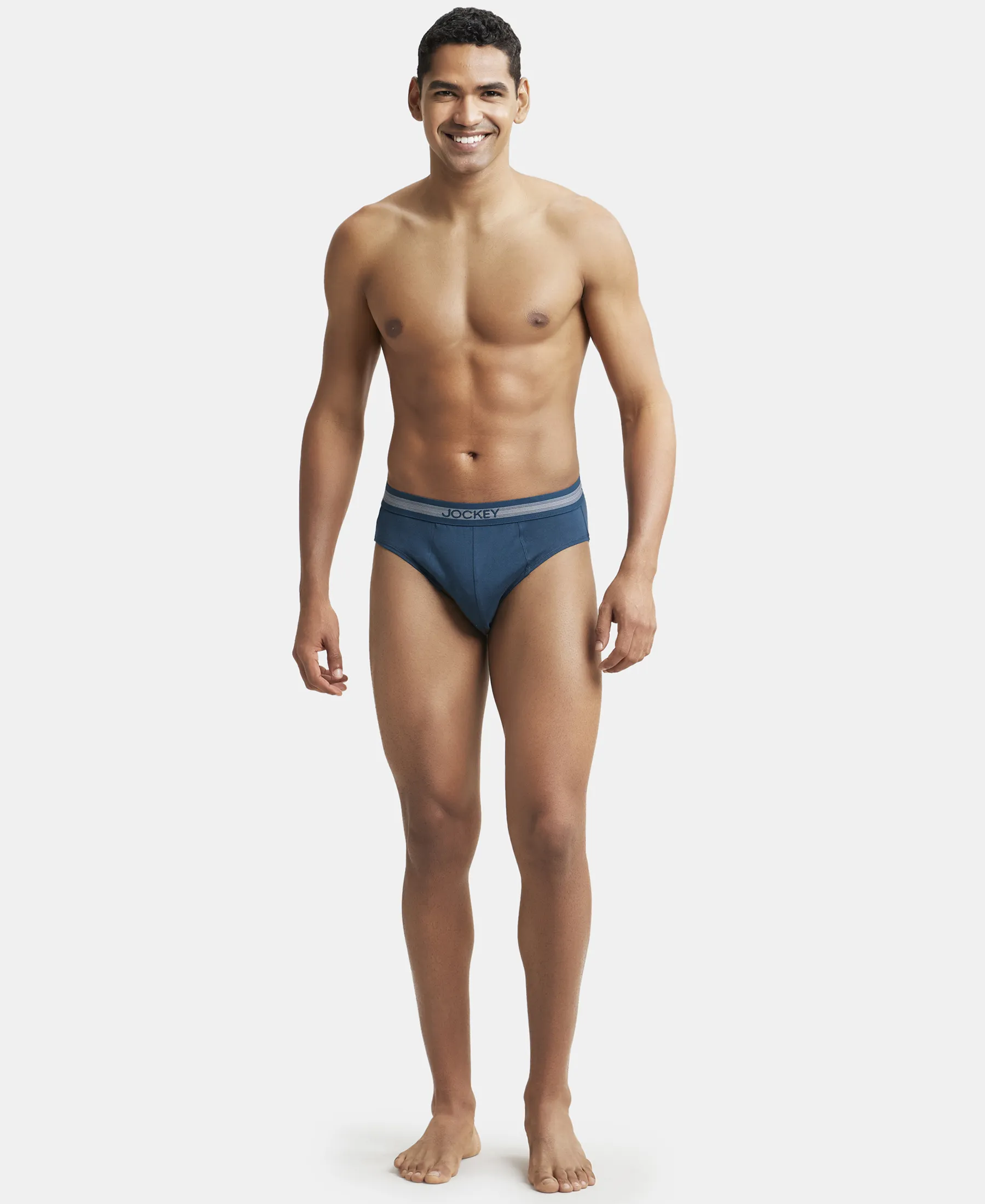 Super Combed Cotton Solid Brief with Stay Fresh Treatment - Reflecting Pond - Image 4