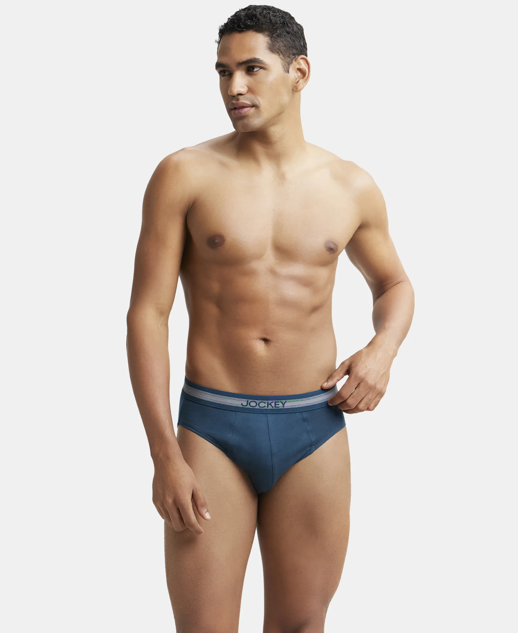 Super Combed Cotton Solid Brief with Stay Fresh Treatment - Reflecting Pond - Image 6