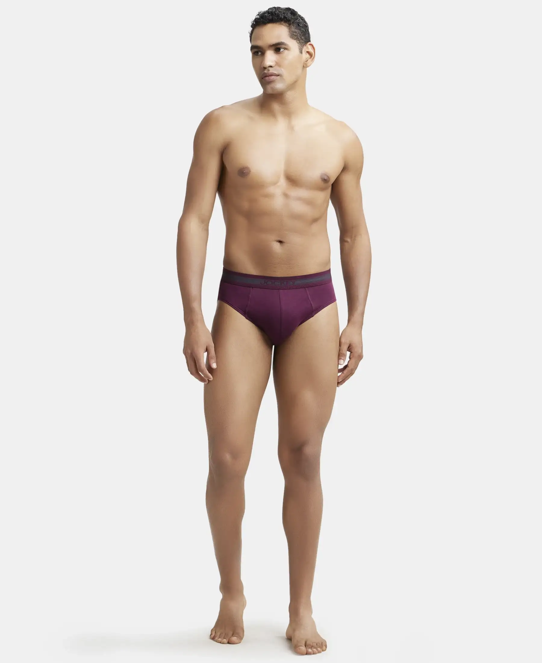 Super Combed Cotton Solid Brief with Stay Fresh Treatment - Wine Tasting (Pack of 2) - Image 4